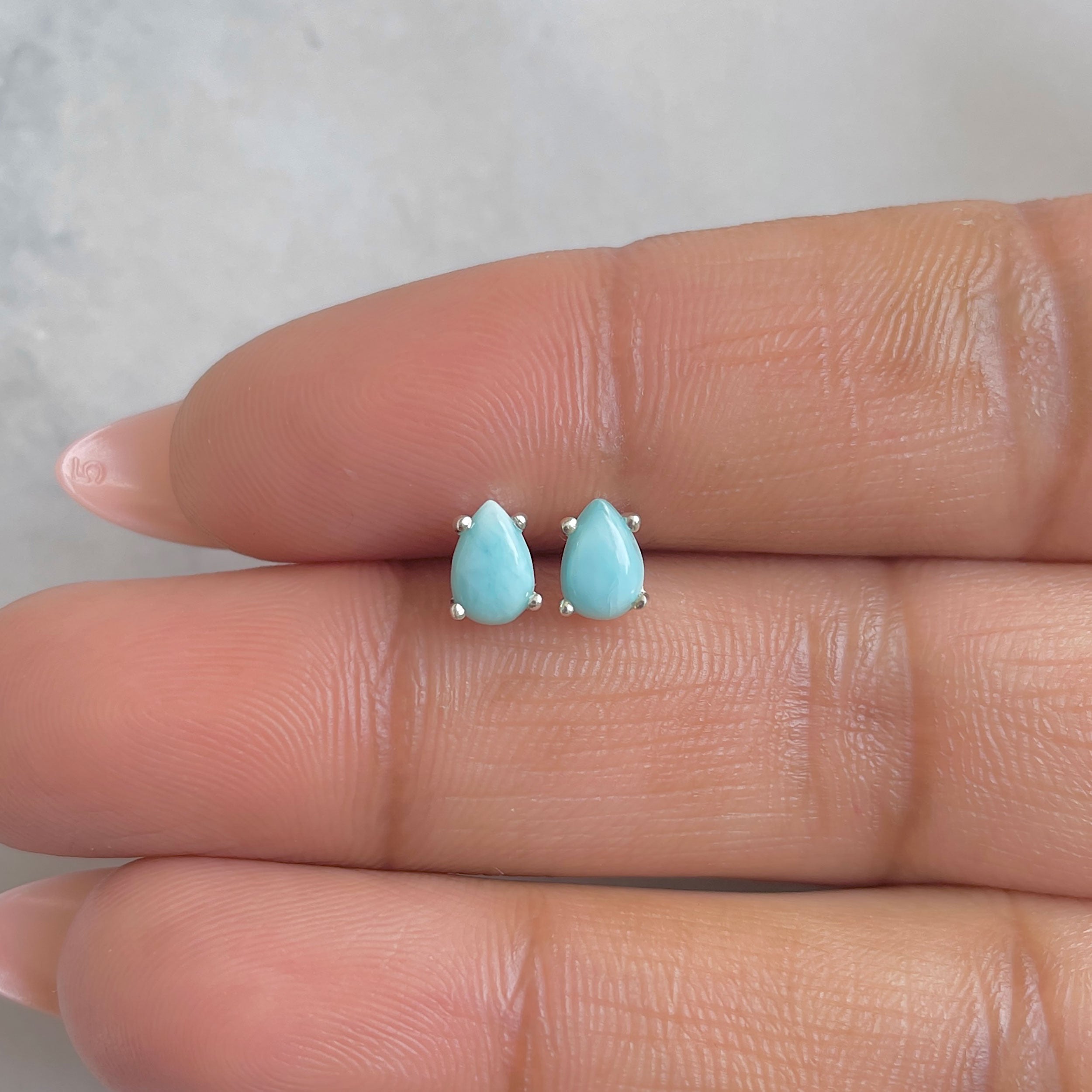 Larimar Earring-(LAR-RDE-1141.)