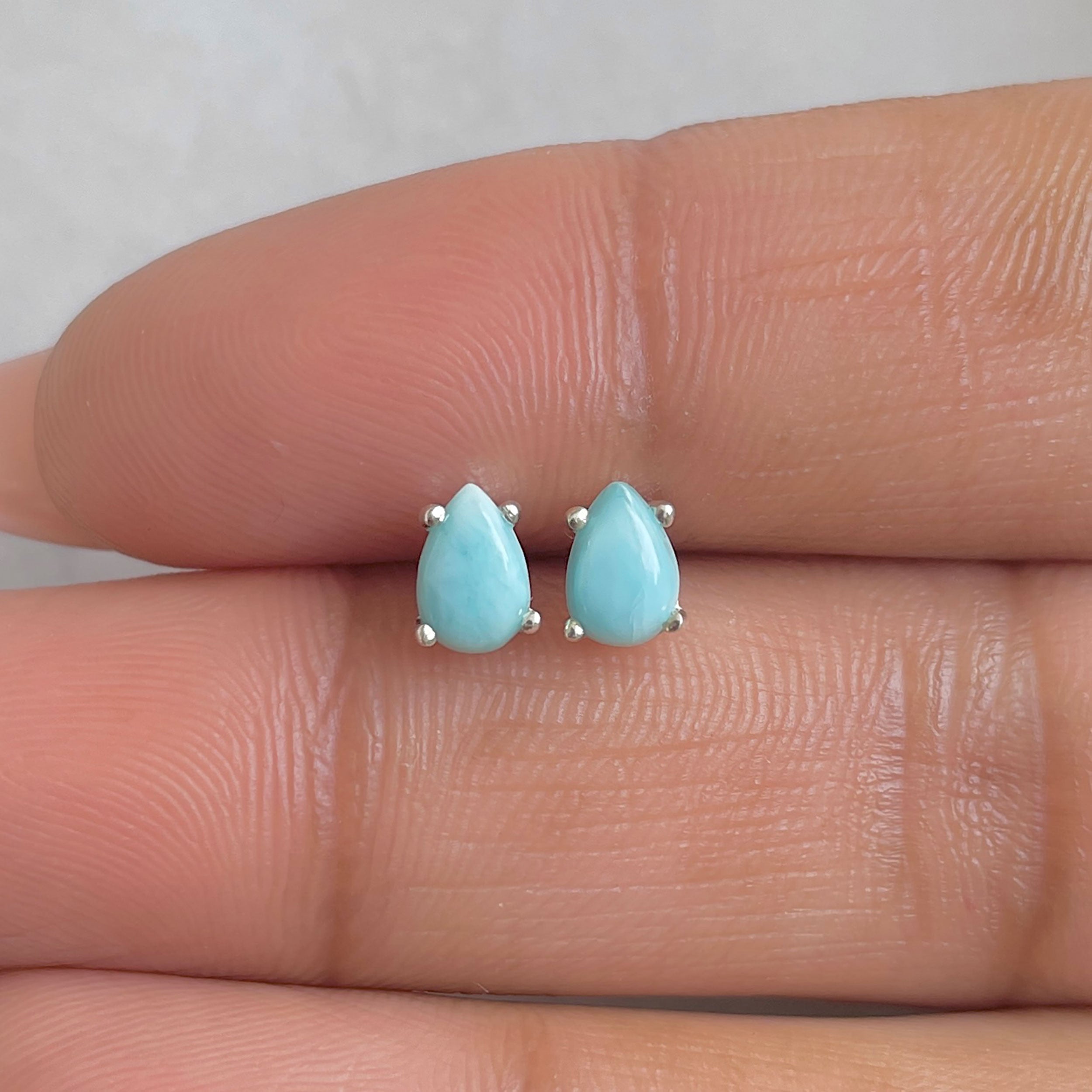 Larimar Earring-(LAR-RDE-1141.)
