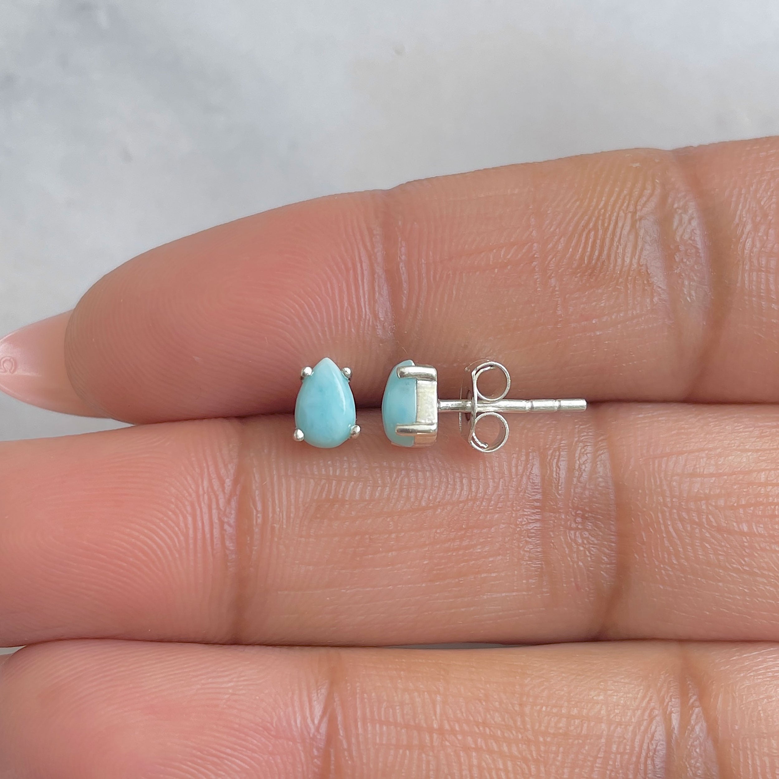 Larimar Earring-(LAR-RDE-1141.)