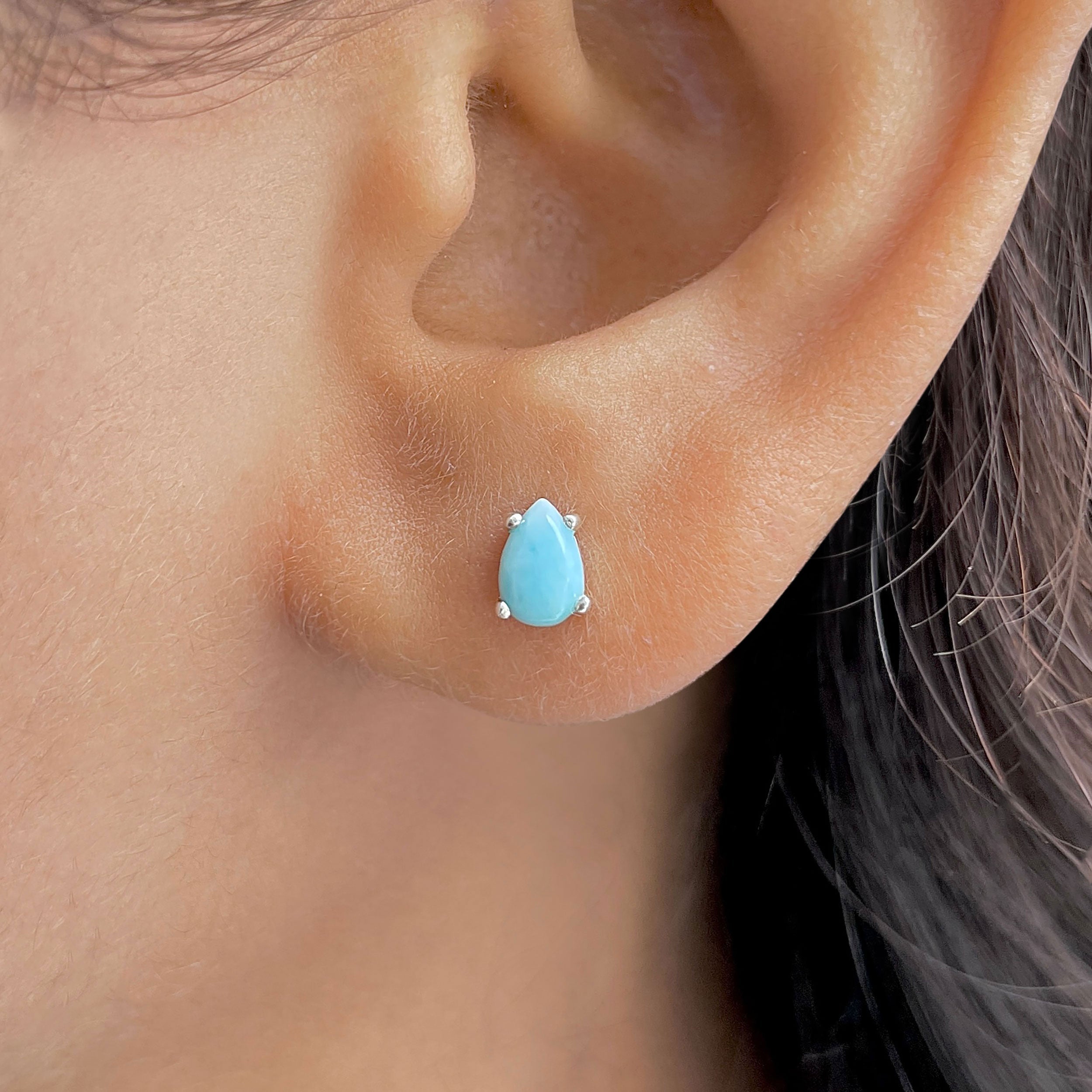 Larimar Earring-(LAR-RDE-1141.)