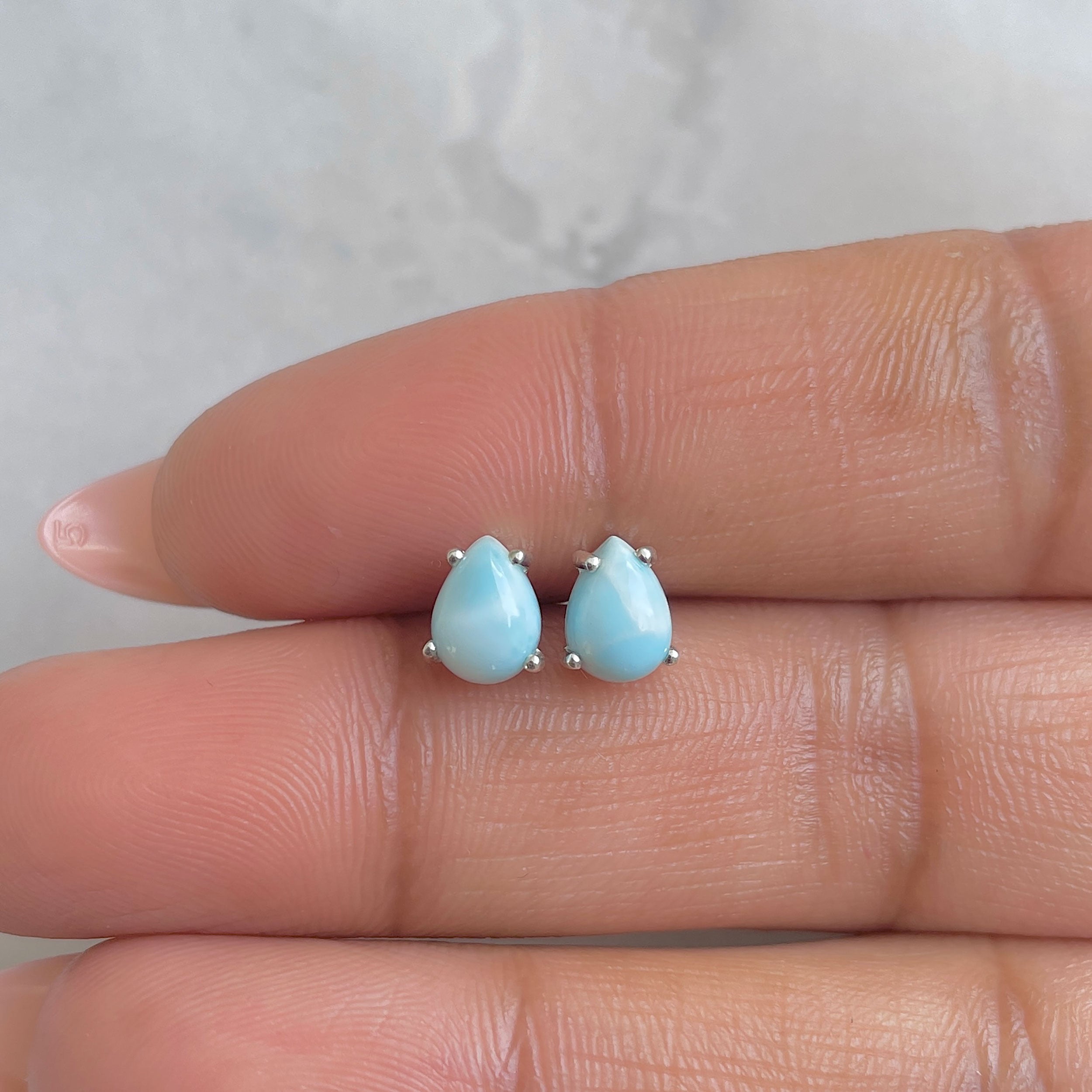 Larimar Earring-(LAR-RDE-1142.)