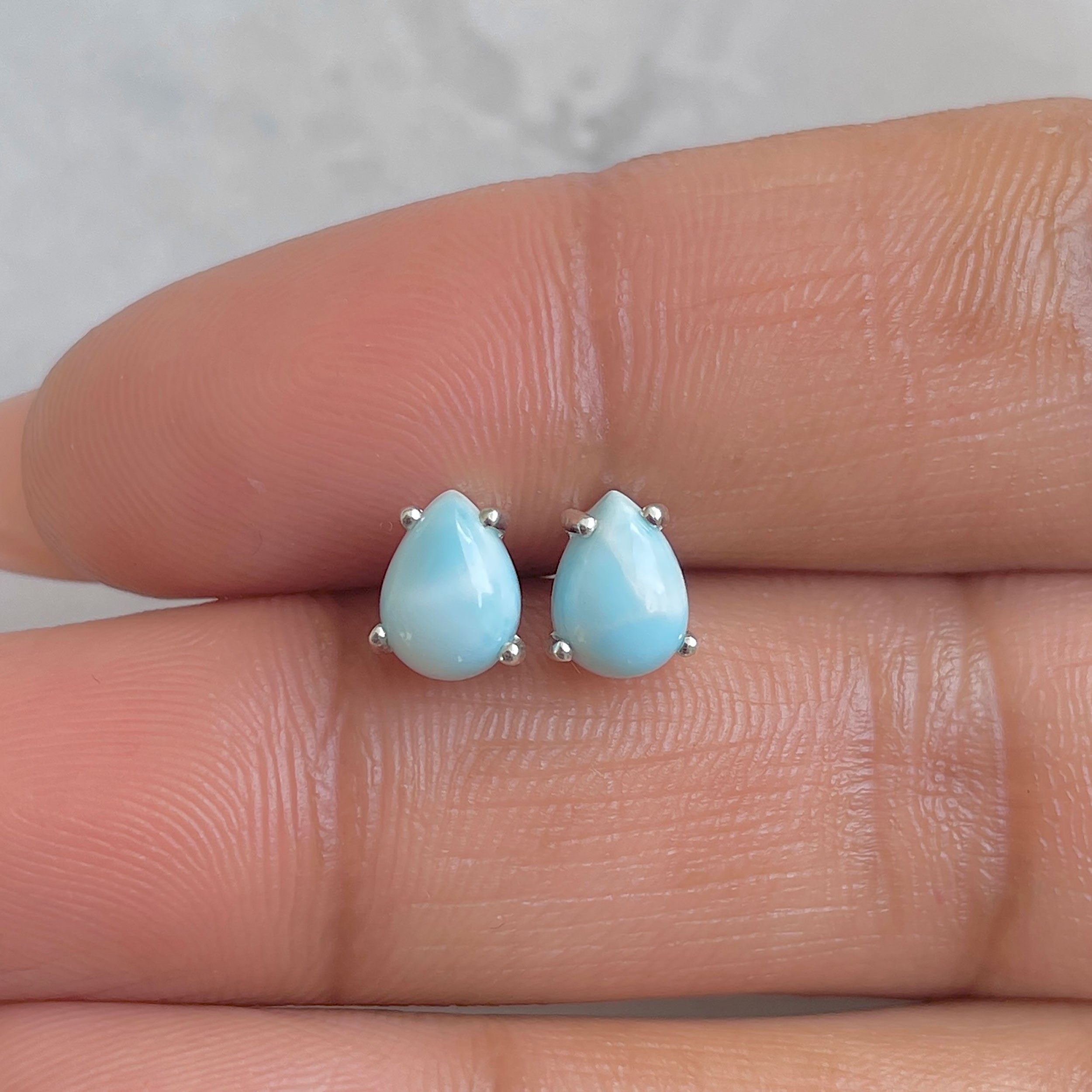 Larimar Earring-(LAR-RDE-1142.)