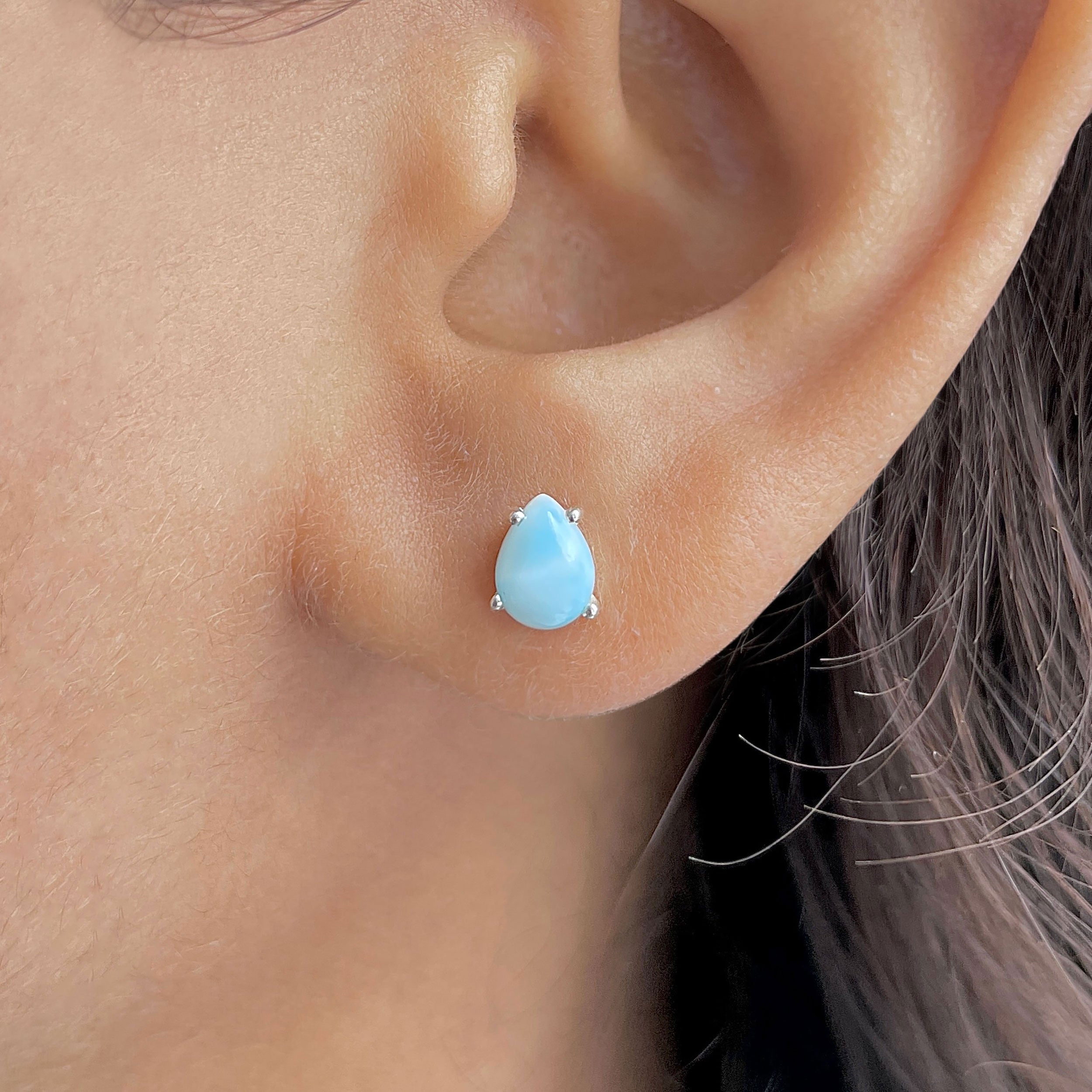 Larimar Earring-(LAR-RDE-1142.)