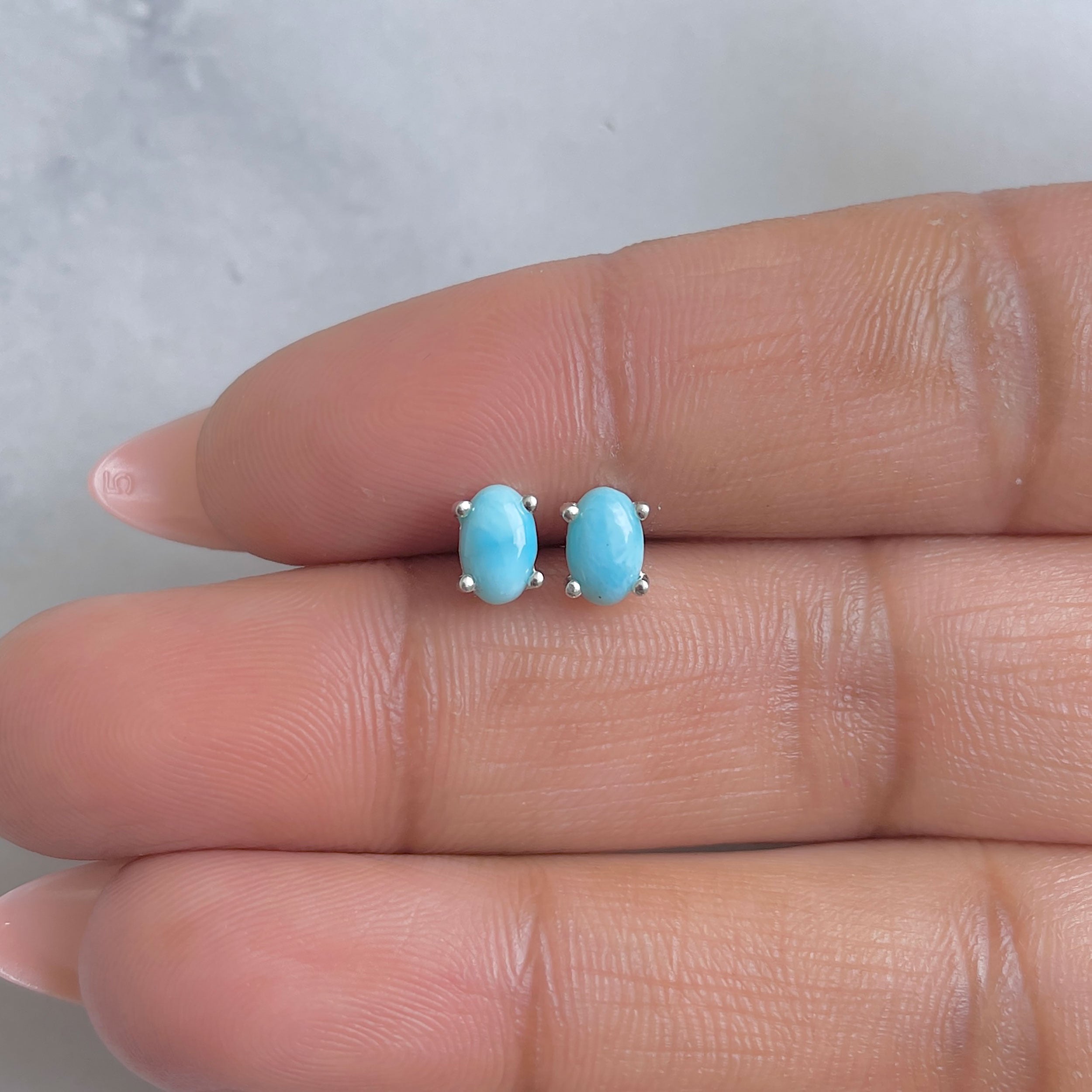 Larimar Earring-(LAR-RDE-1143.)