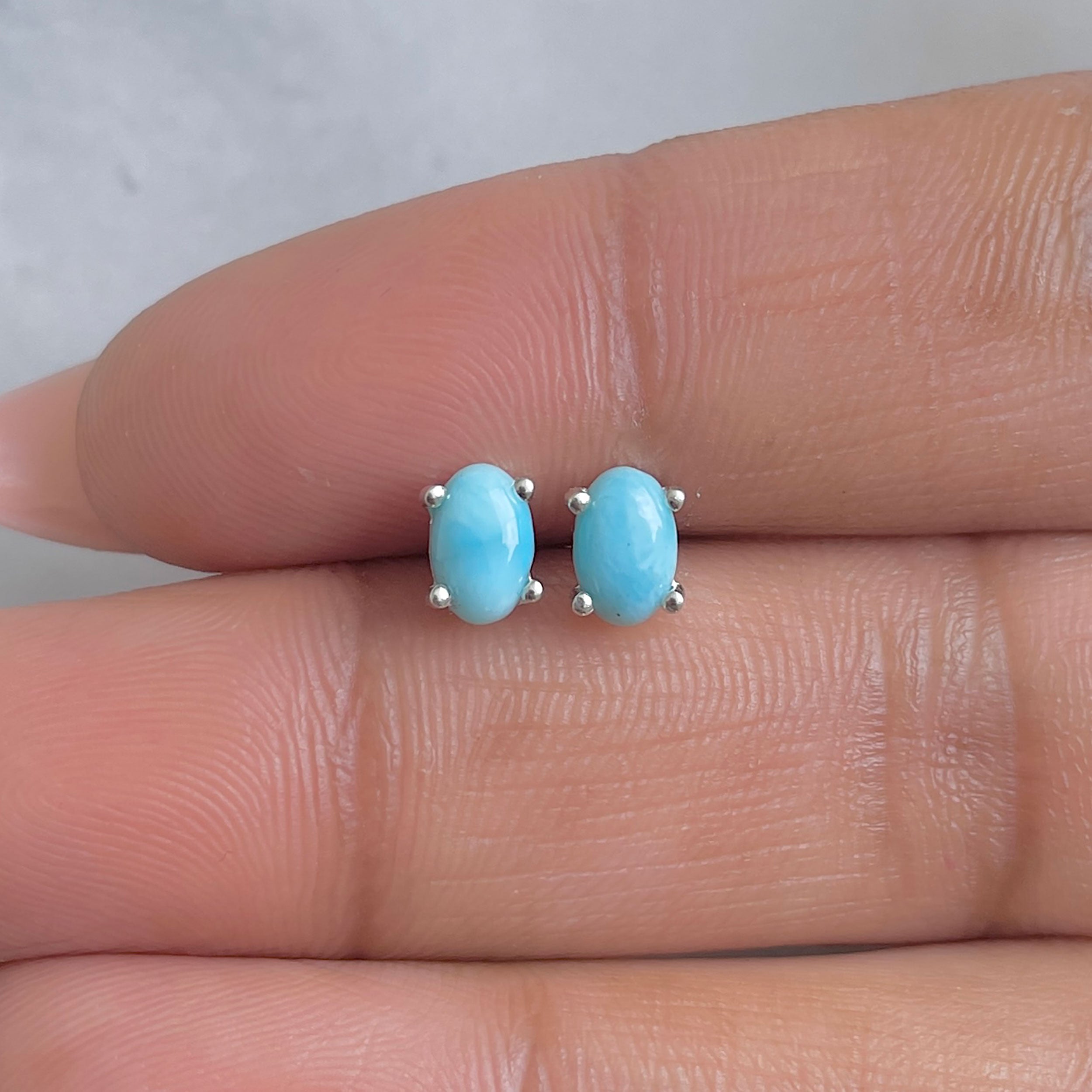 Larimar Earring-(LAR-RDE-1143.)