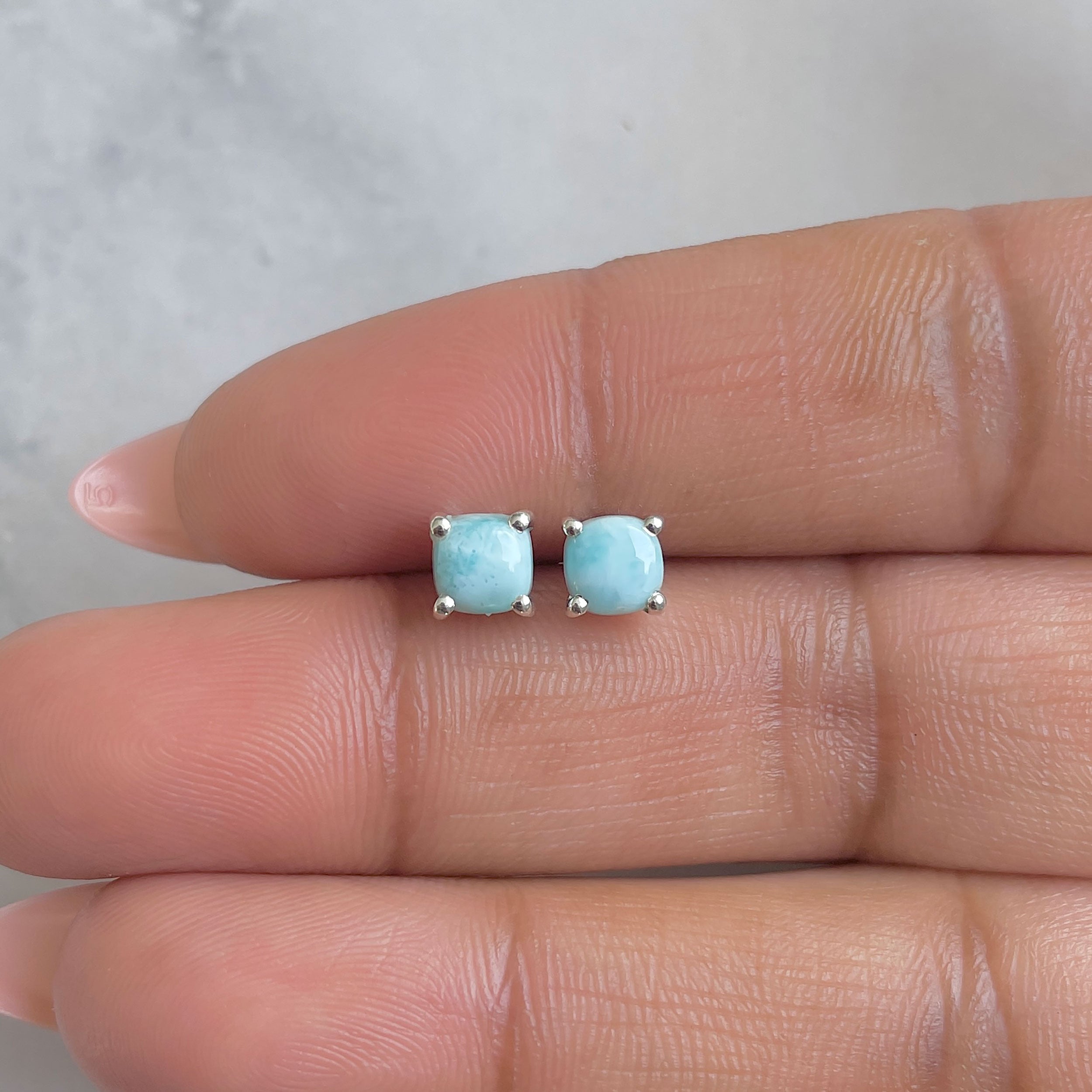 Larimar Earring-(LAR-RDE-1161.)