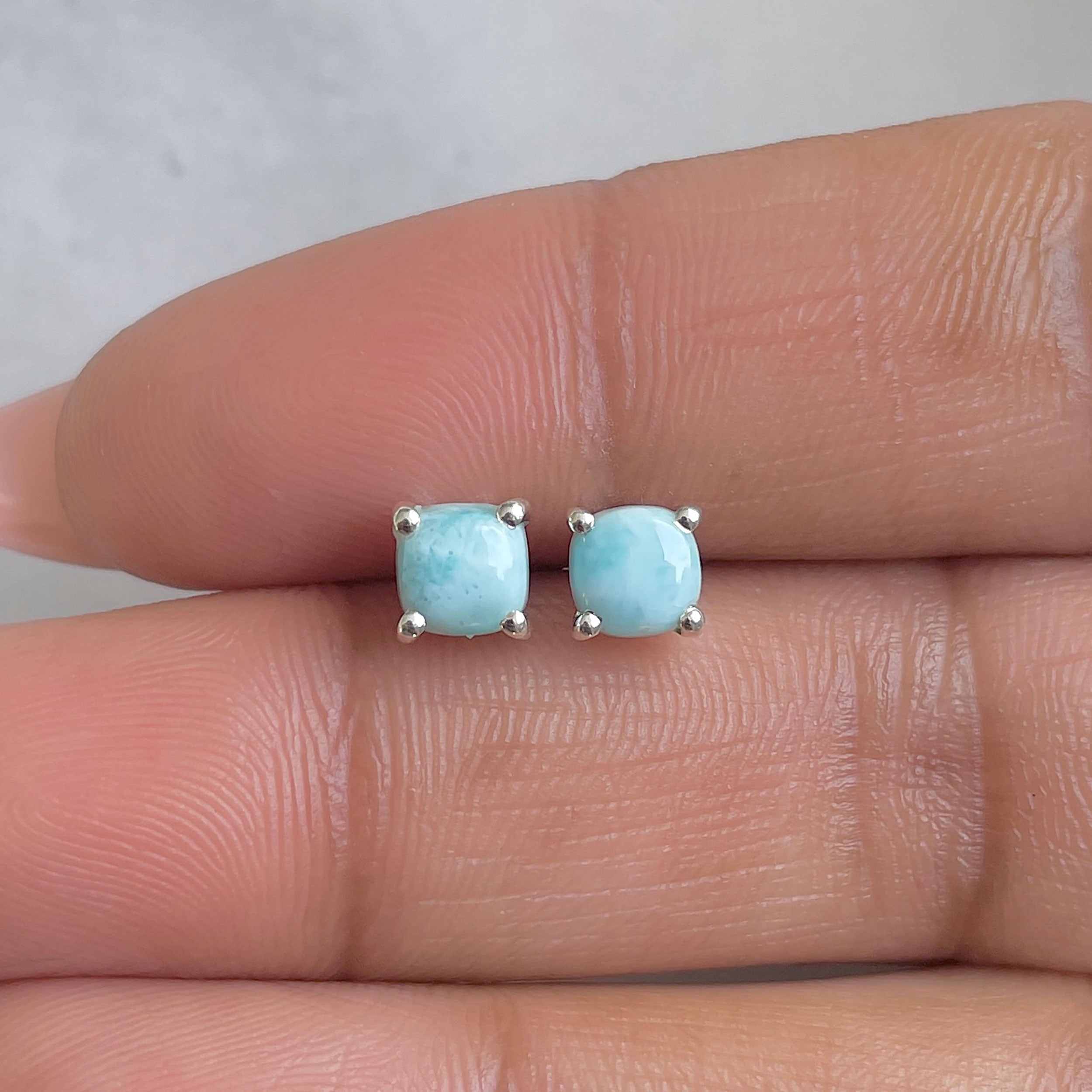 Larimar Earring-(LAR-RDE-1161.)