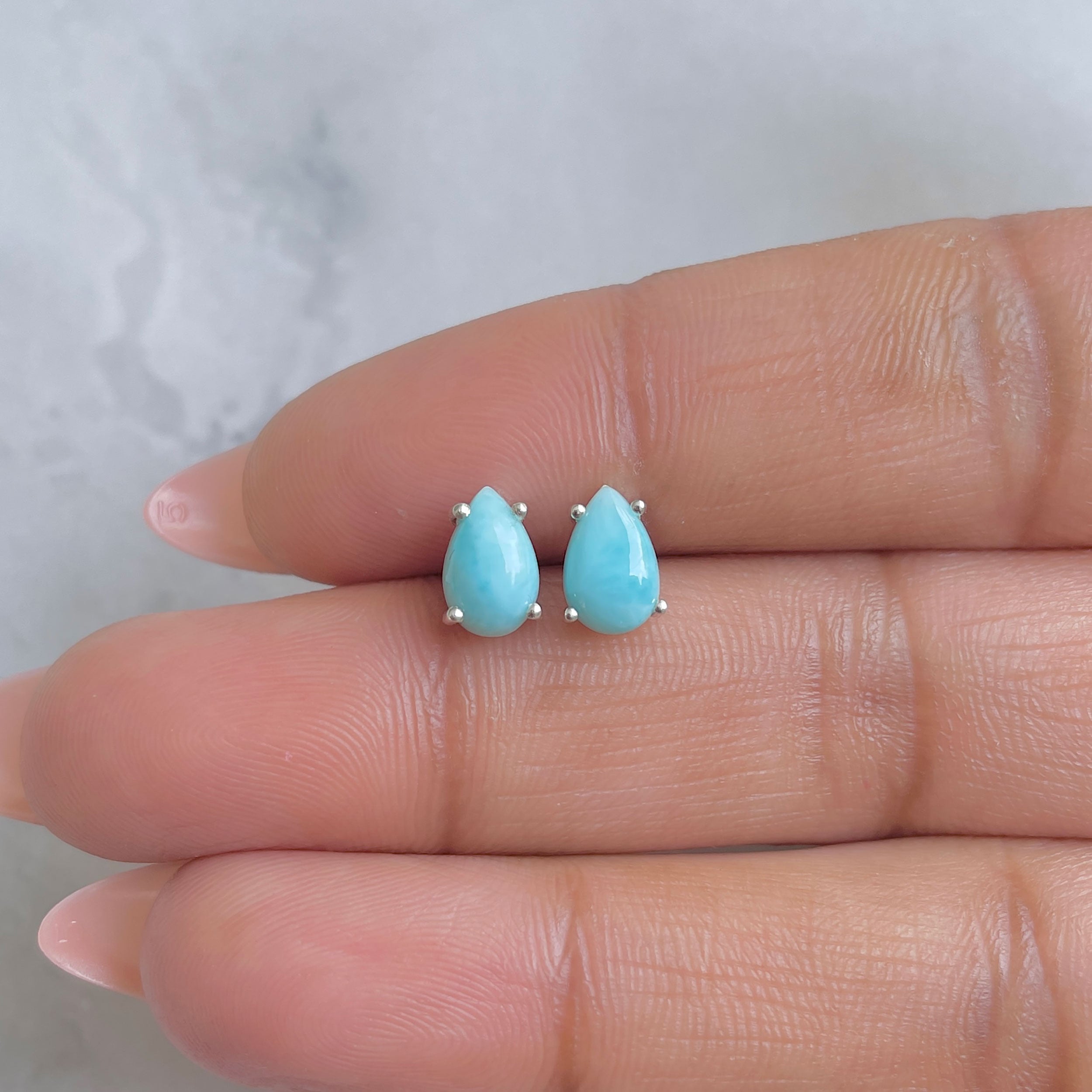 Larimar Earring-(LAR-RDE-1207.)
