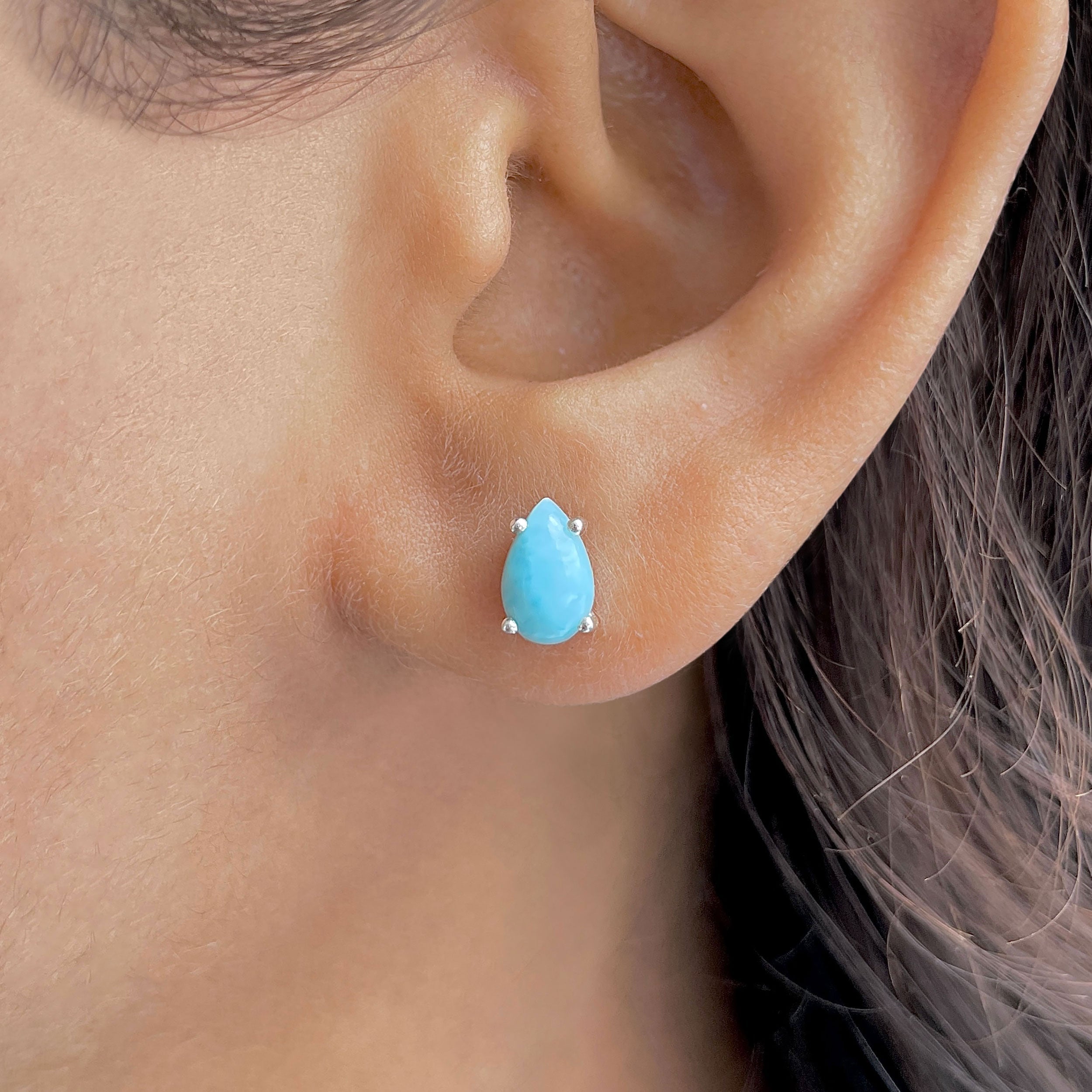 Larimar Earring-(LAR-RDE-1207.)