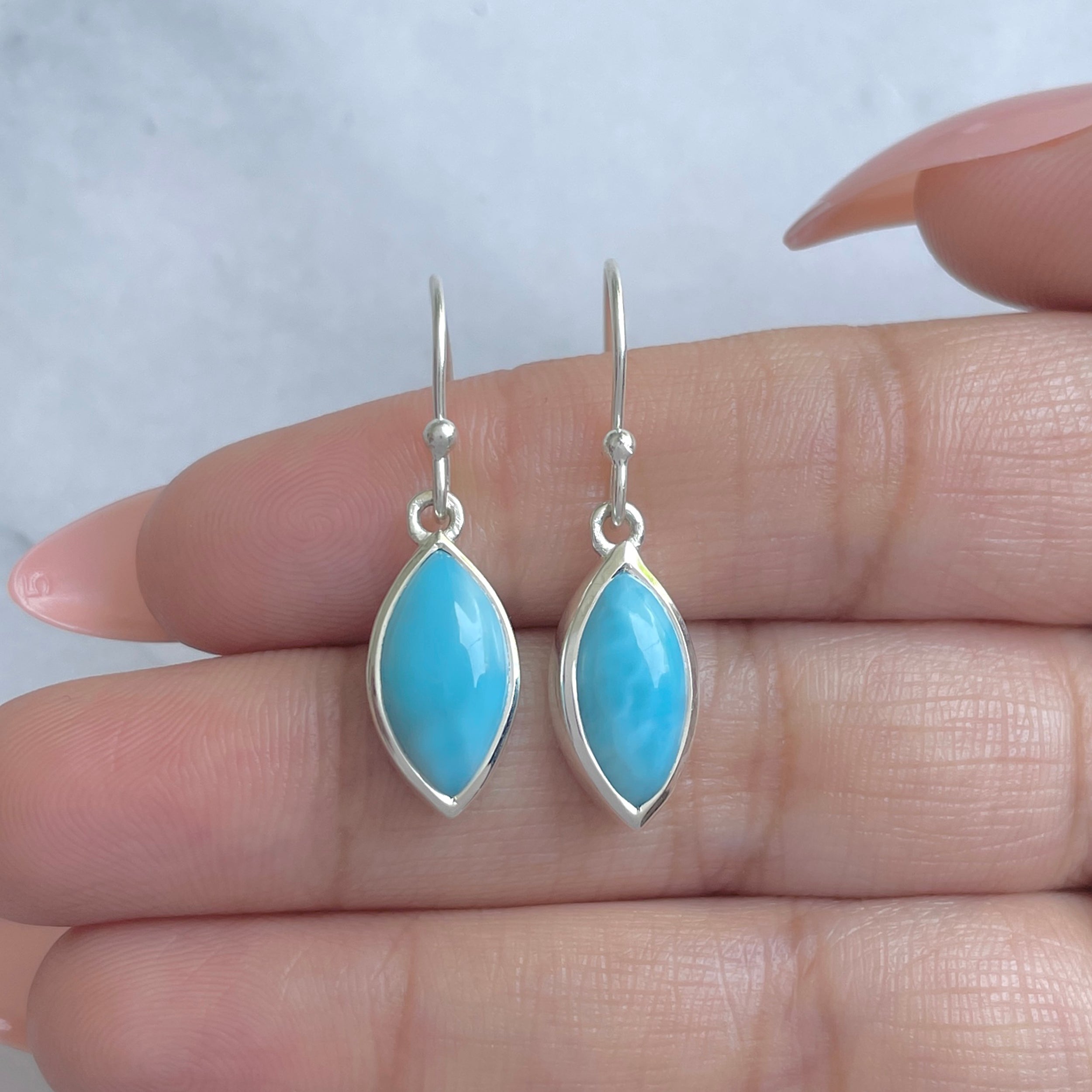 Larimar Earring-(LAR-RDE-1225.)
