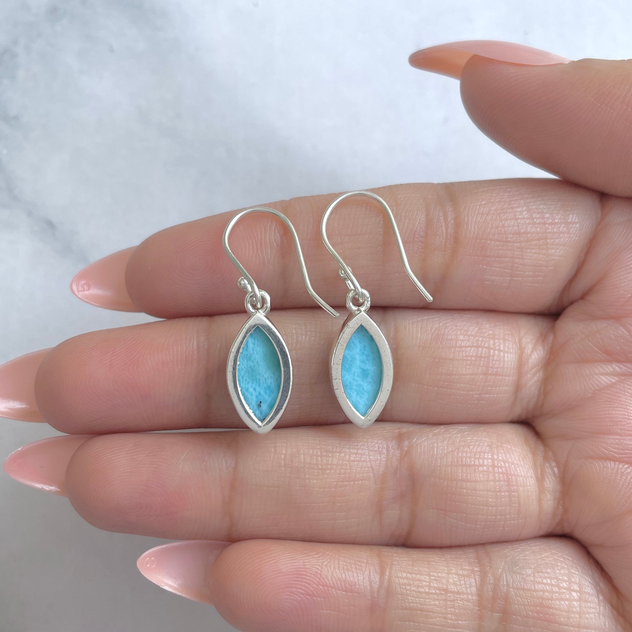 Larimar Earring-(LAR-RDE-1225.)