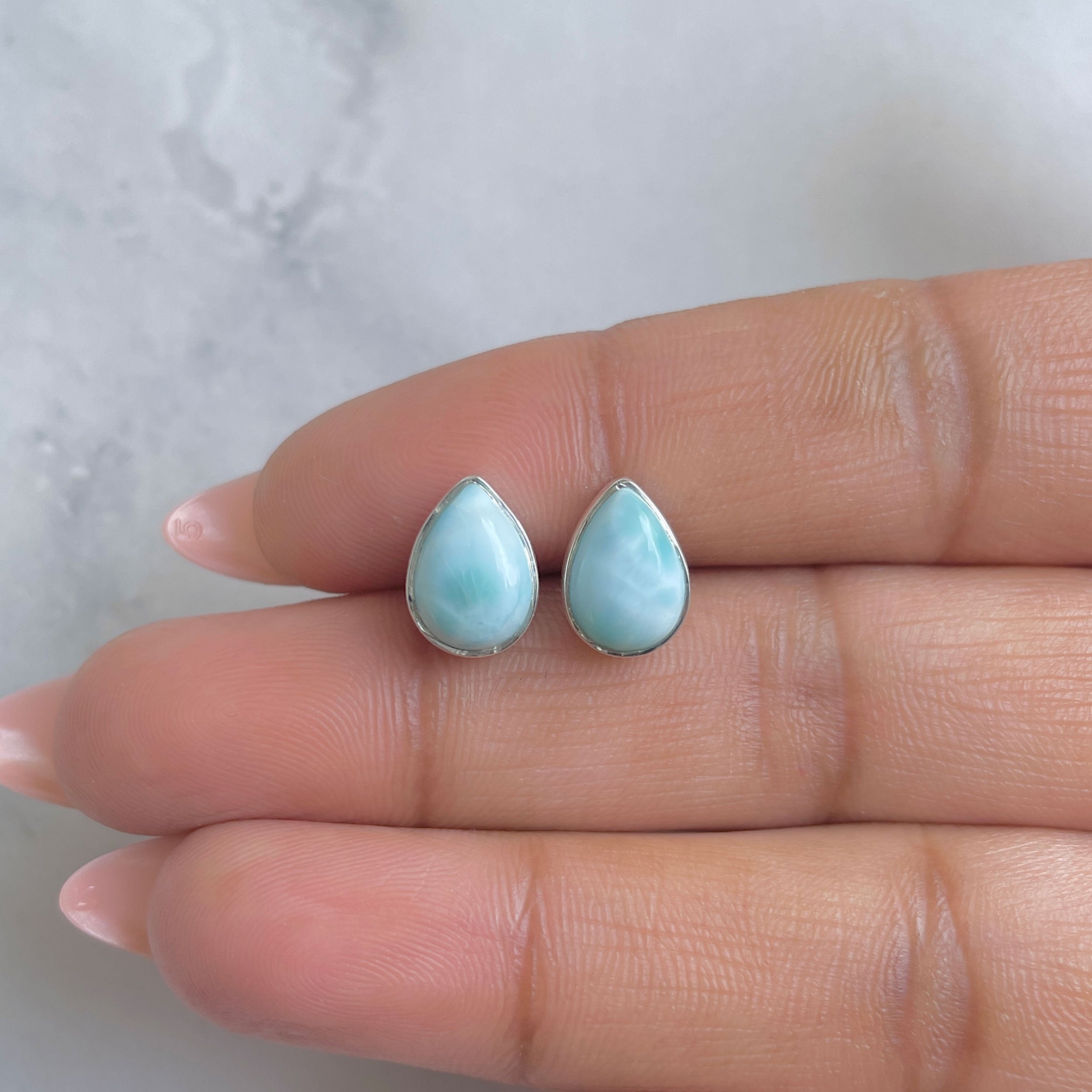 Larimar Earring-(LAR-RDE-1283.)