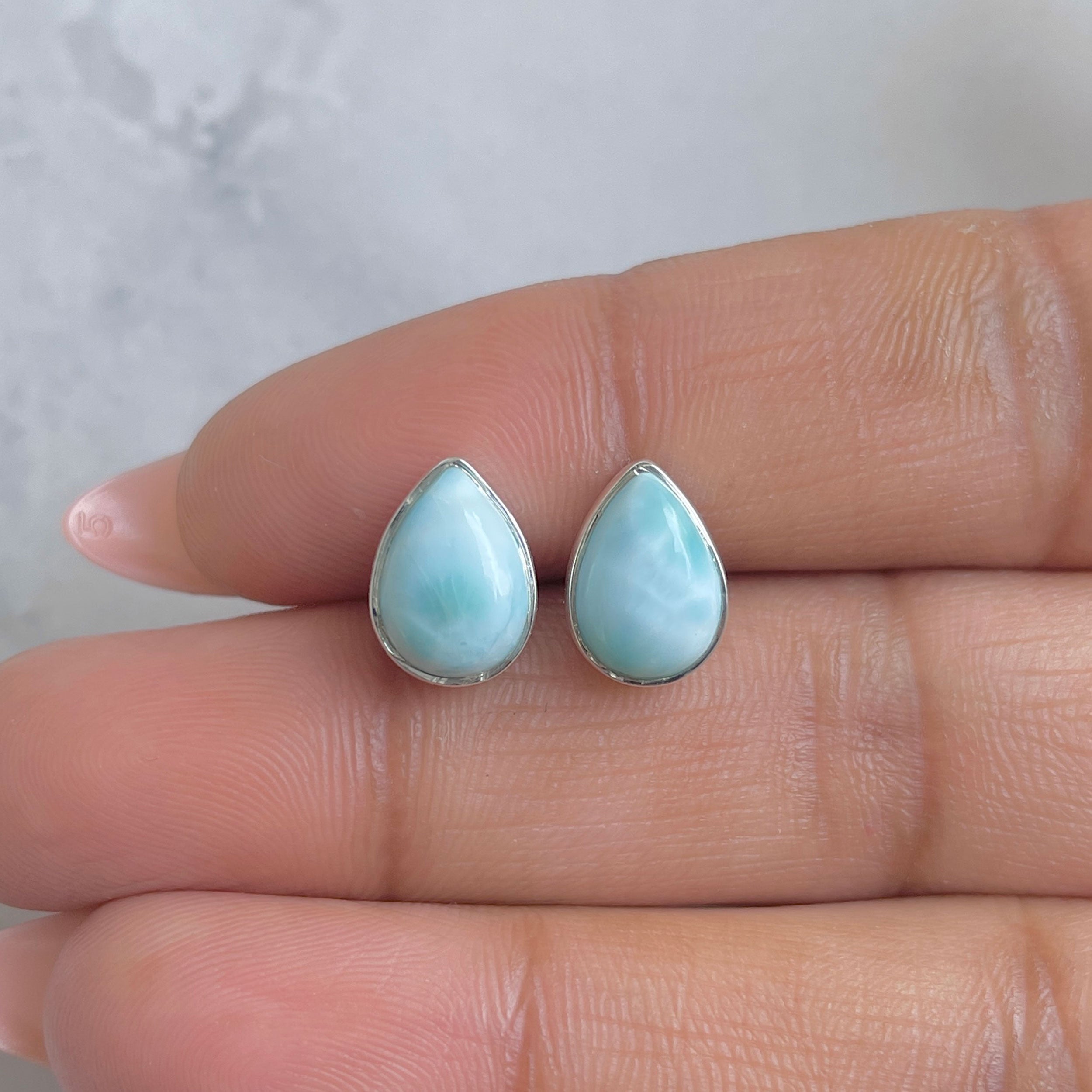 Larimar Earring-(LAR-RDE-1283.)
