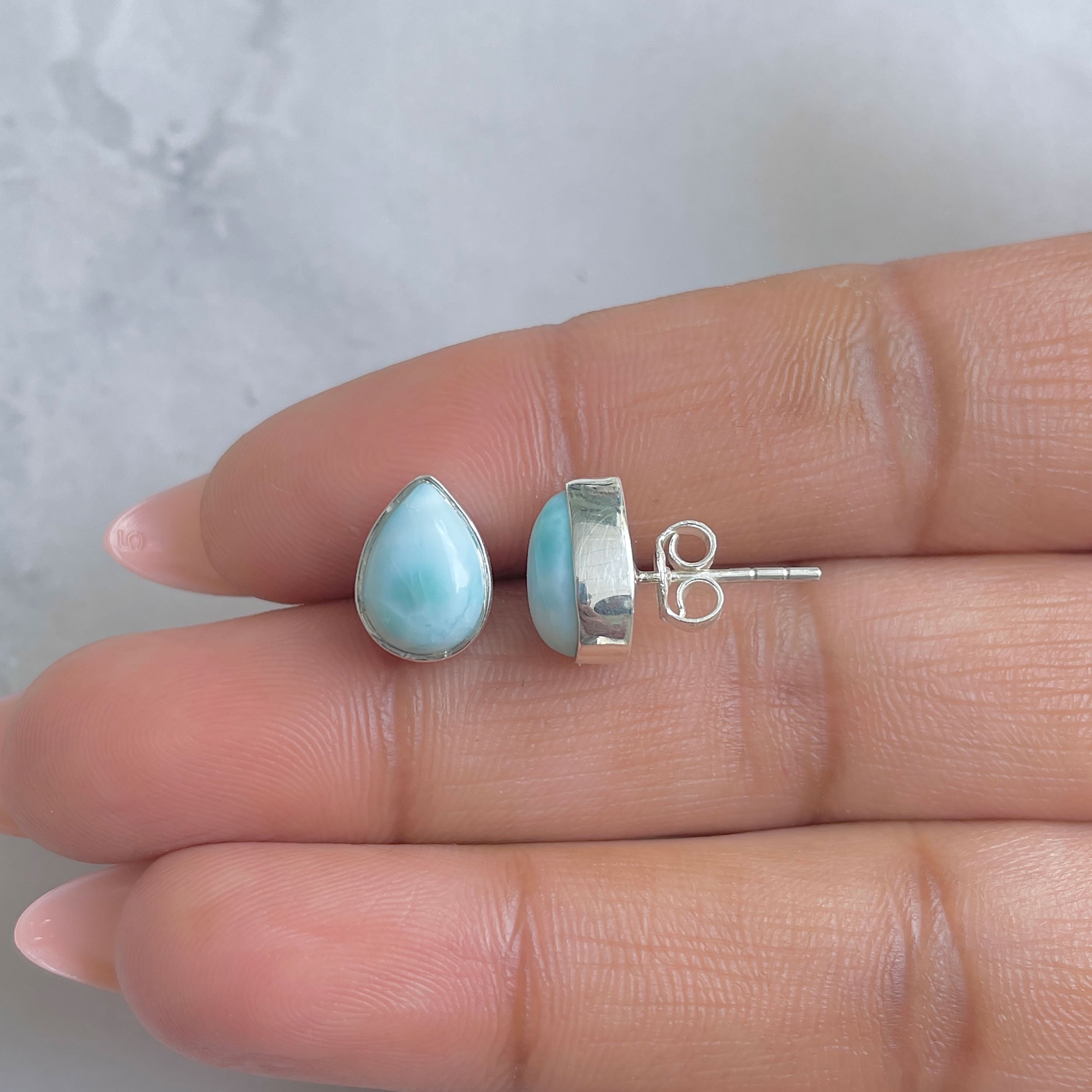 Larimar Earring-(LAR-RDE-1283.)