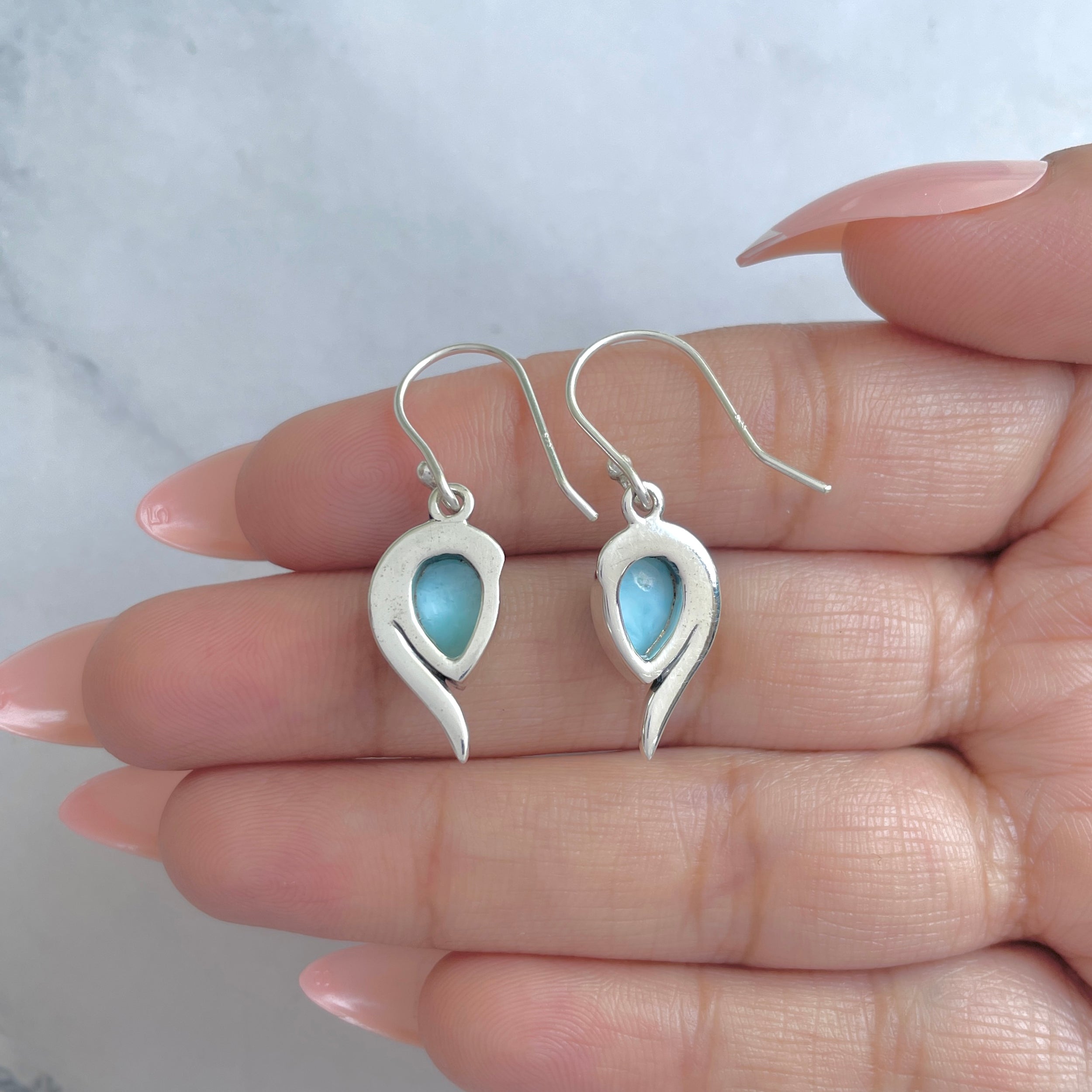 Larimar Earring-(LAR-RDE-307.)