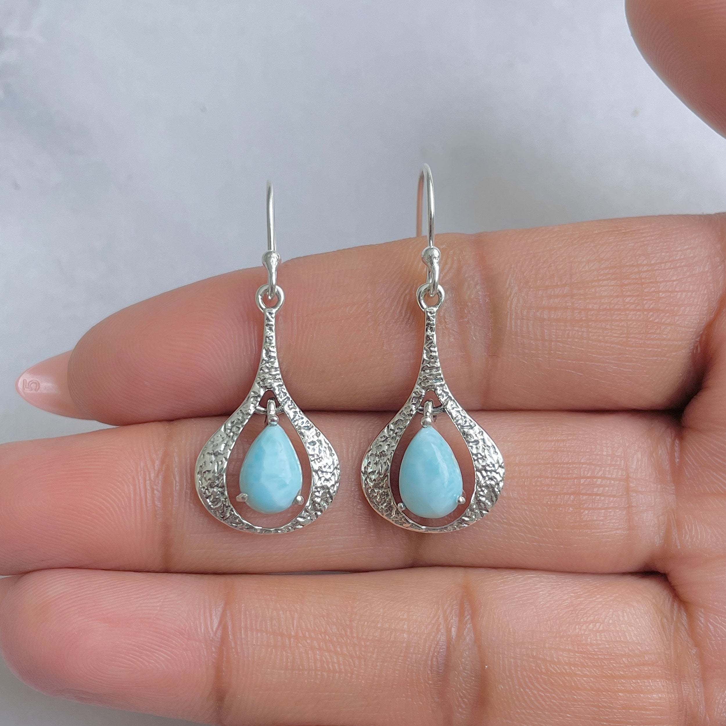Larimar Earring-(LAR-RDE-38.)