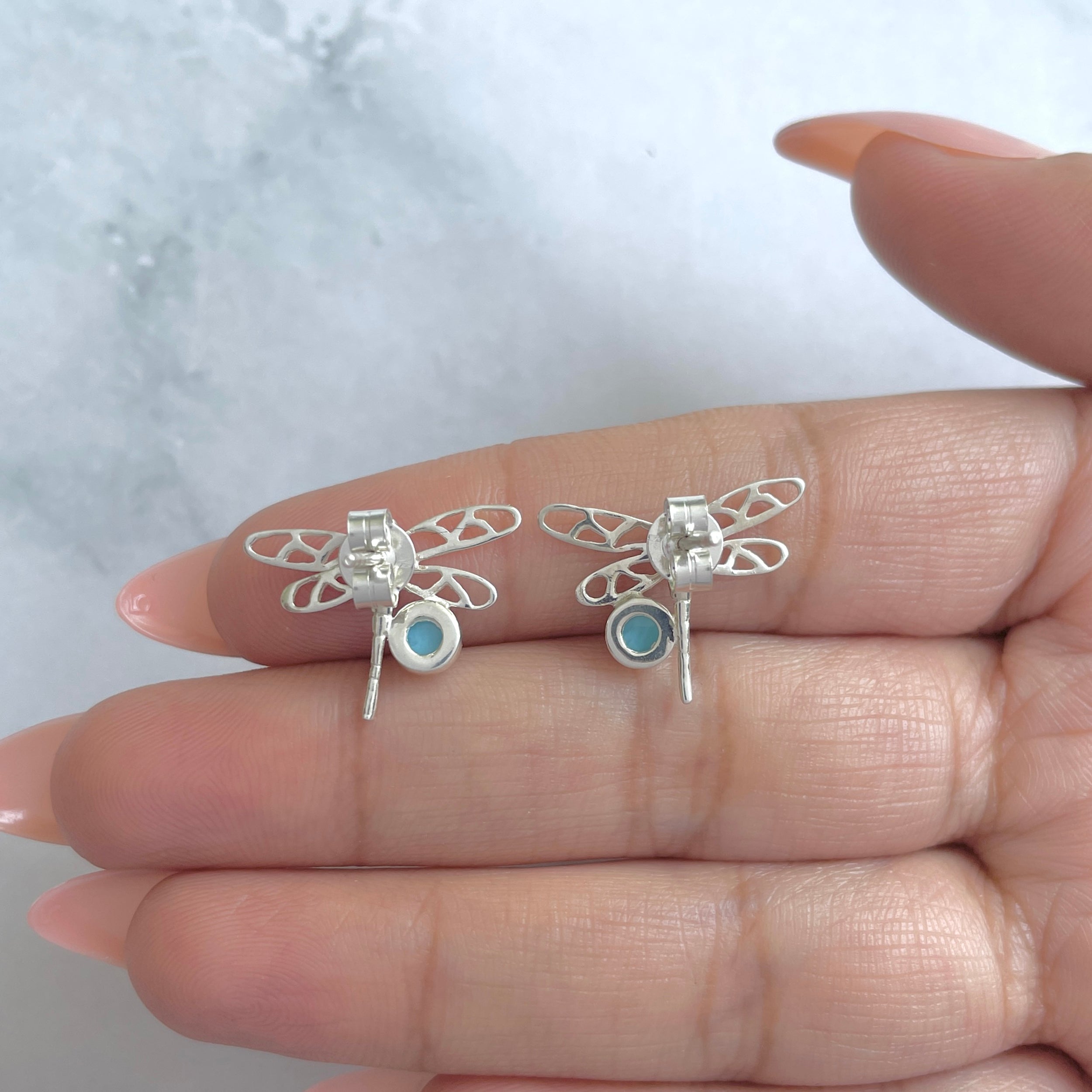 Larimar Earring-(LAR-RDE-465.)