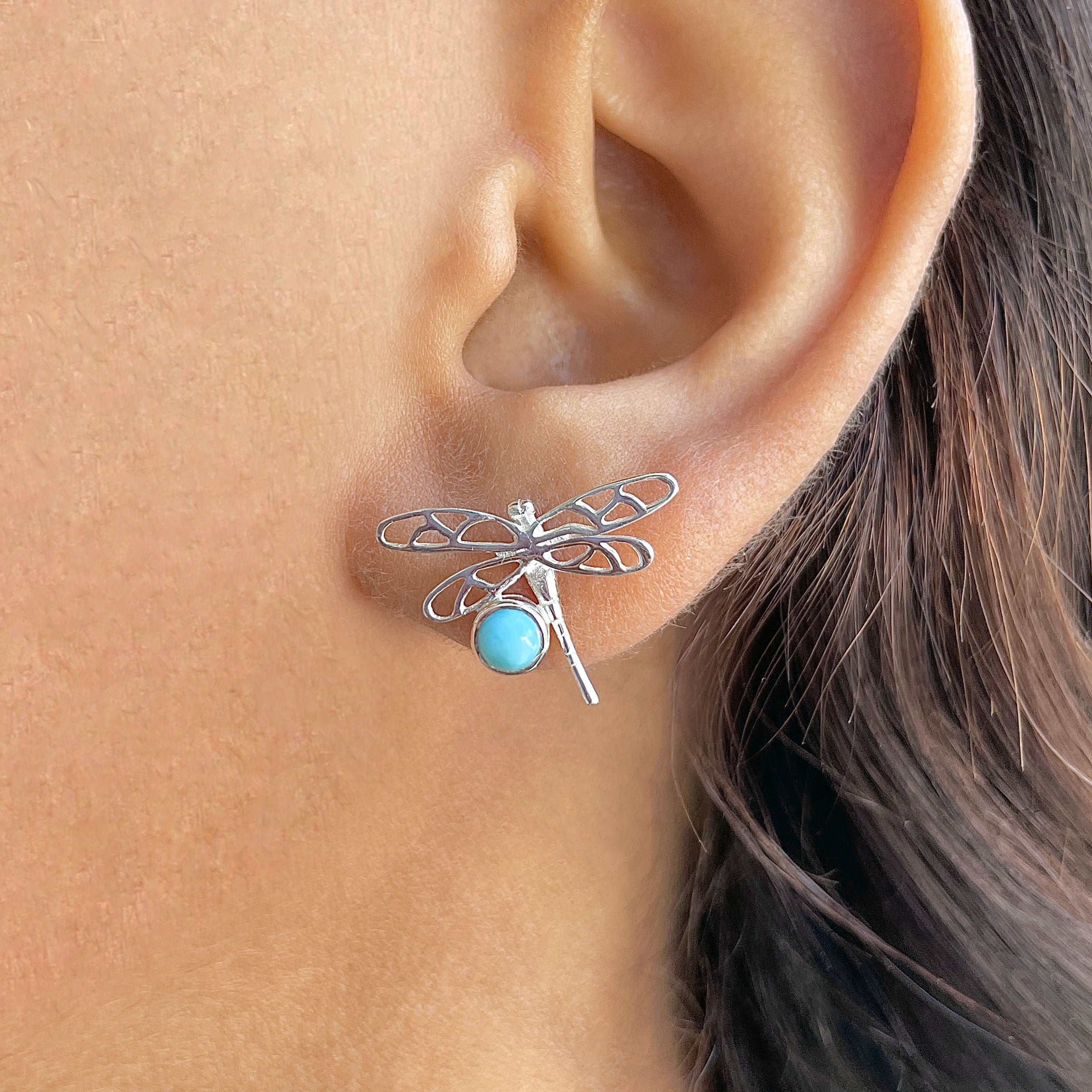 Larimar Earring-(LAR-RDE-465.)