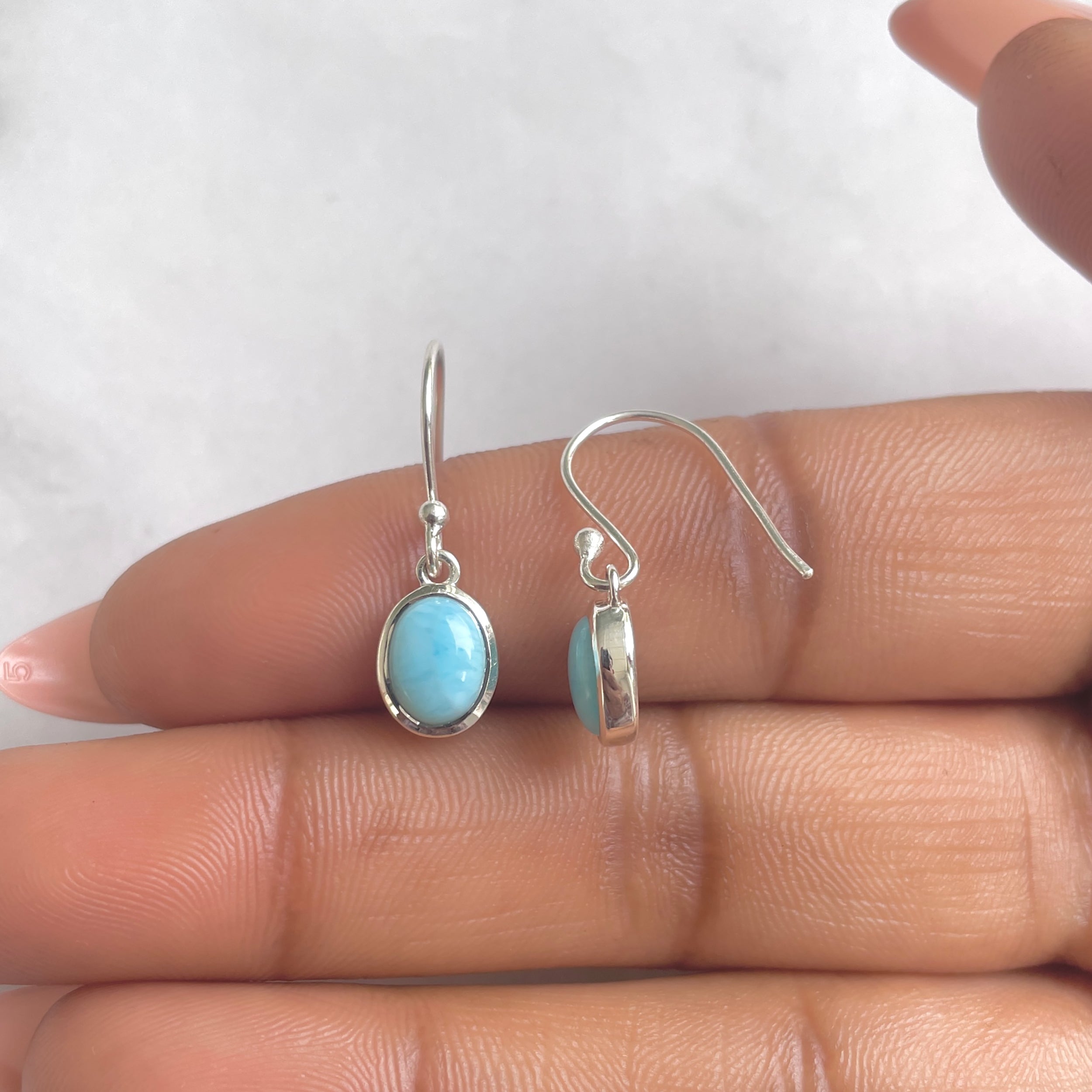Larimar Earring-(LAR-RDE-683.)