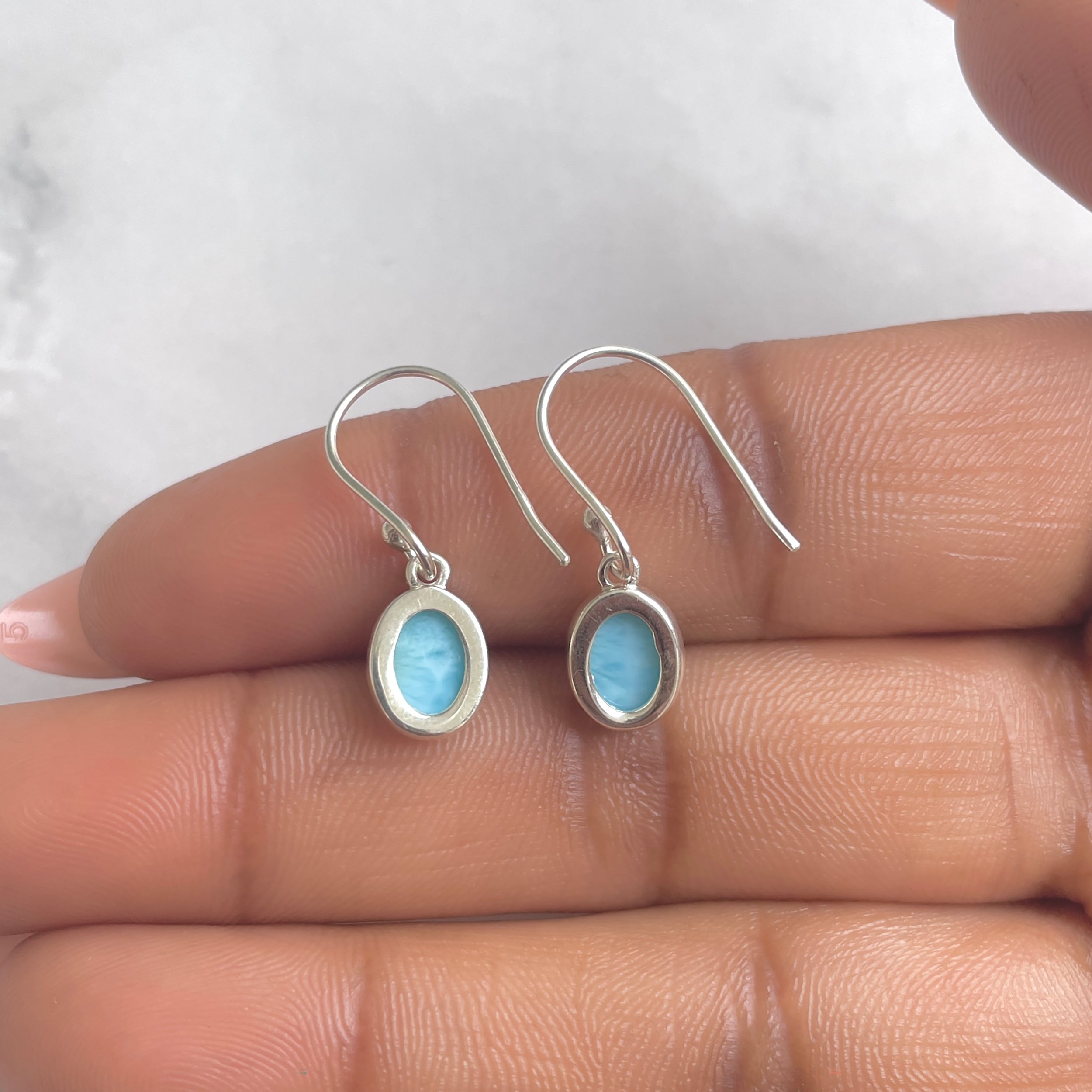 Larimar Earring-(LAR-RDE-683.)