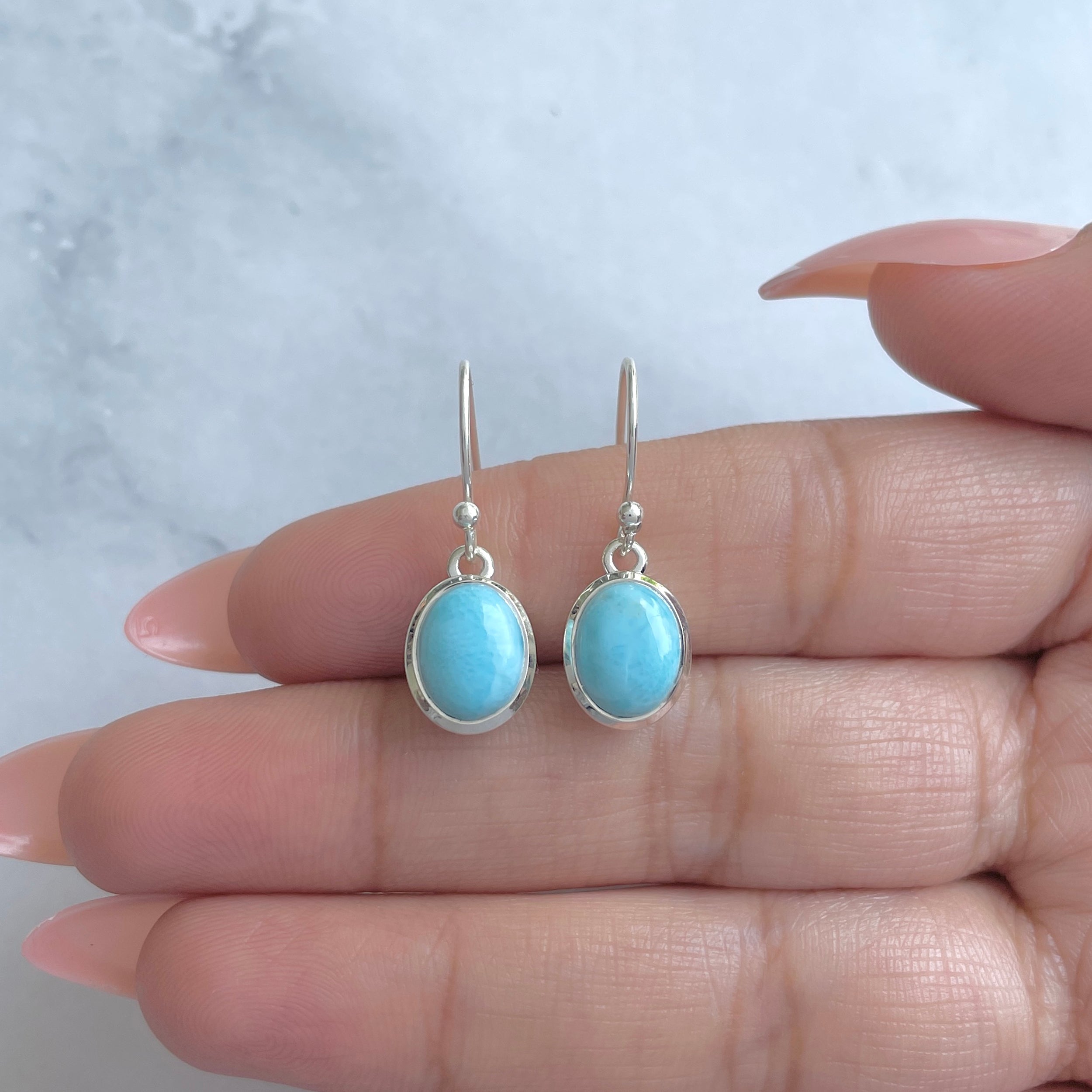Larimar Earring-(LAR-RDE-685.)