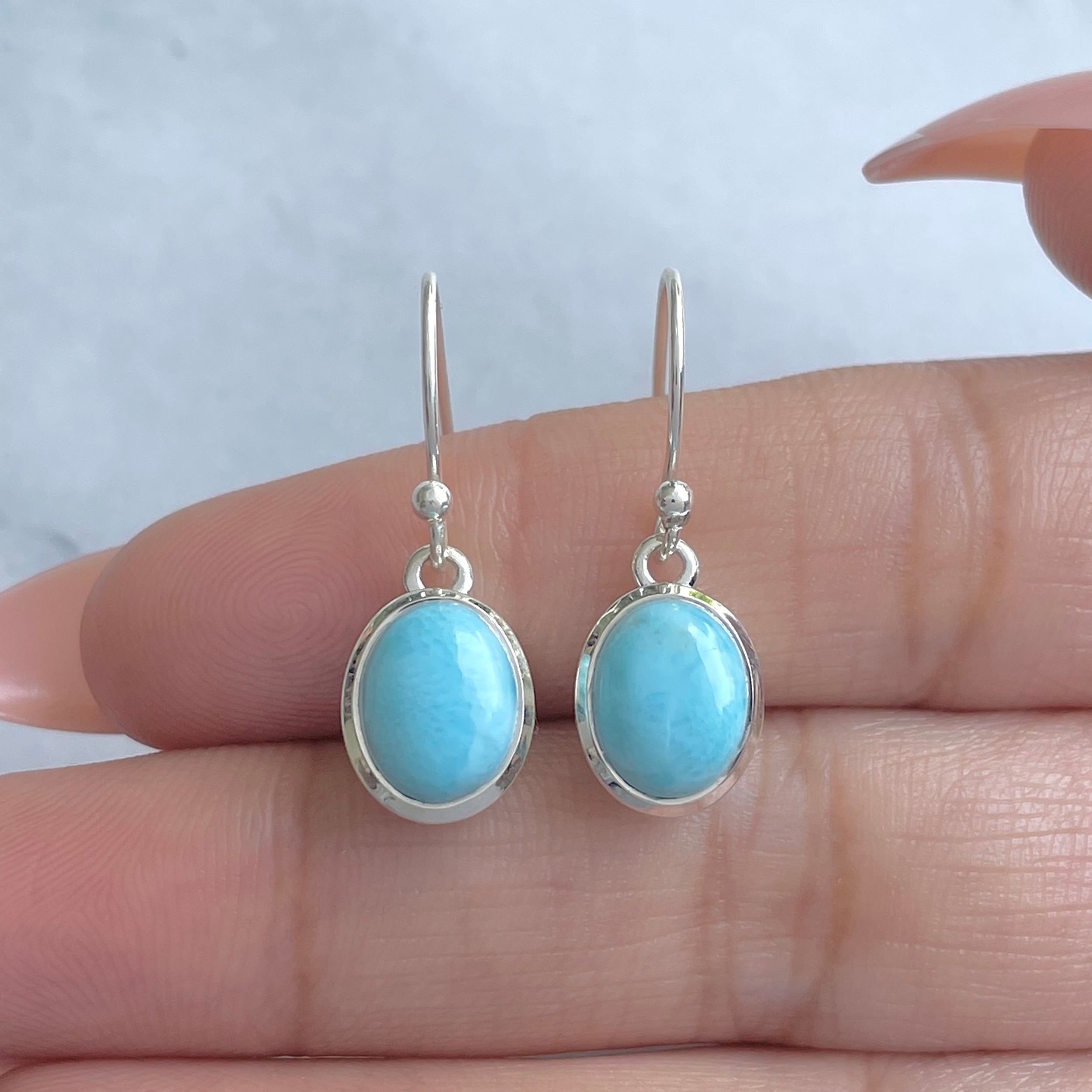 Larimar Earring-(LAR-RDE-685.)