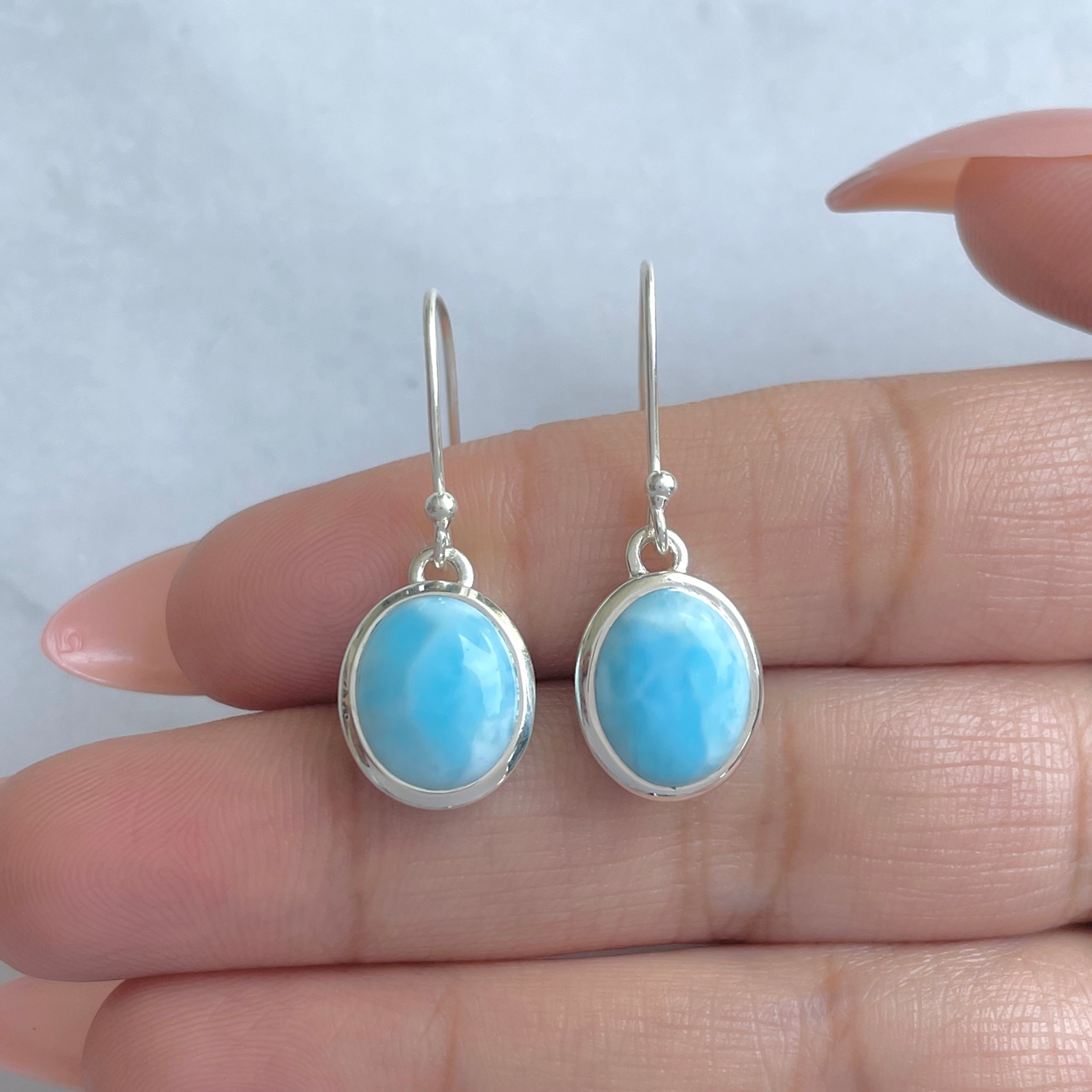 Larimar Earring-(LAR-RDE-779.)