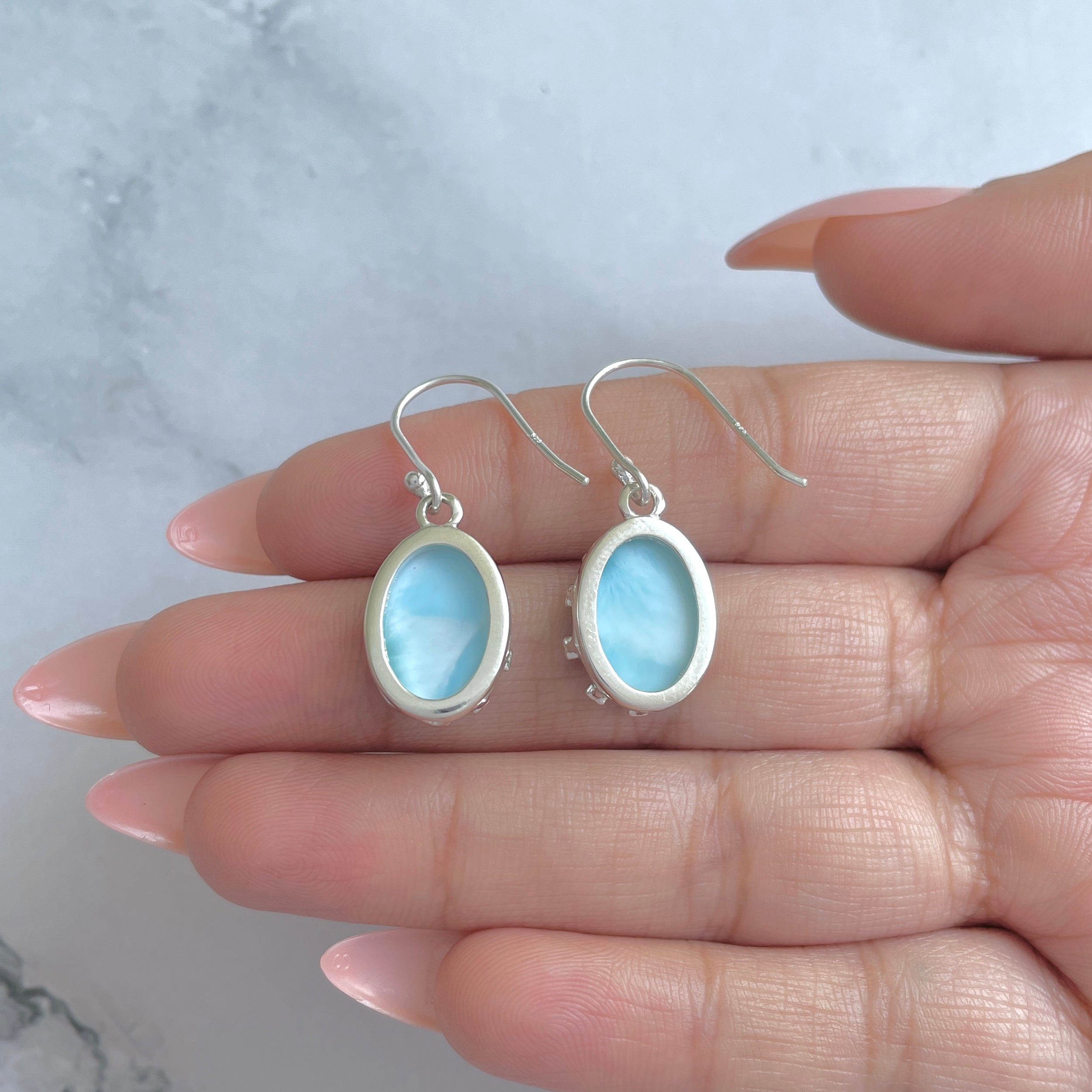 Larimar Earring-(LAR-RDE-833.)