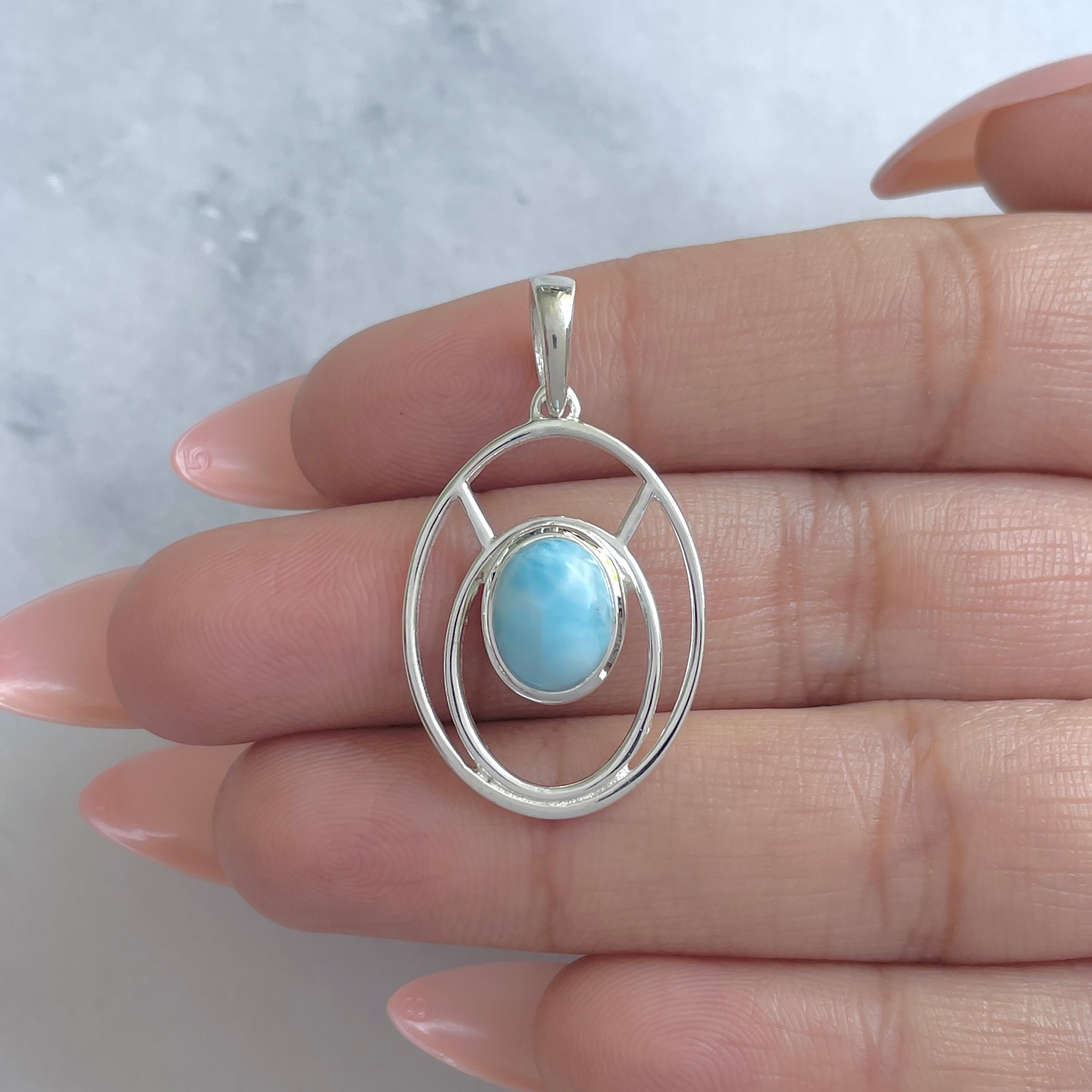 Larimar Pendant-(LAR-RDEP-114.)