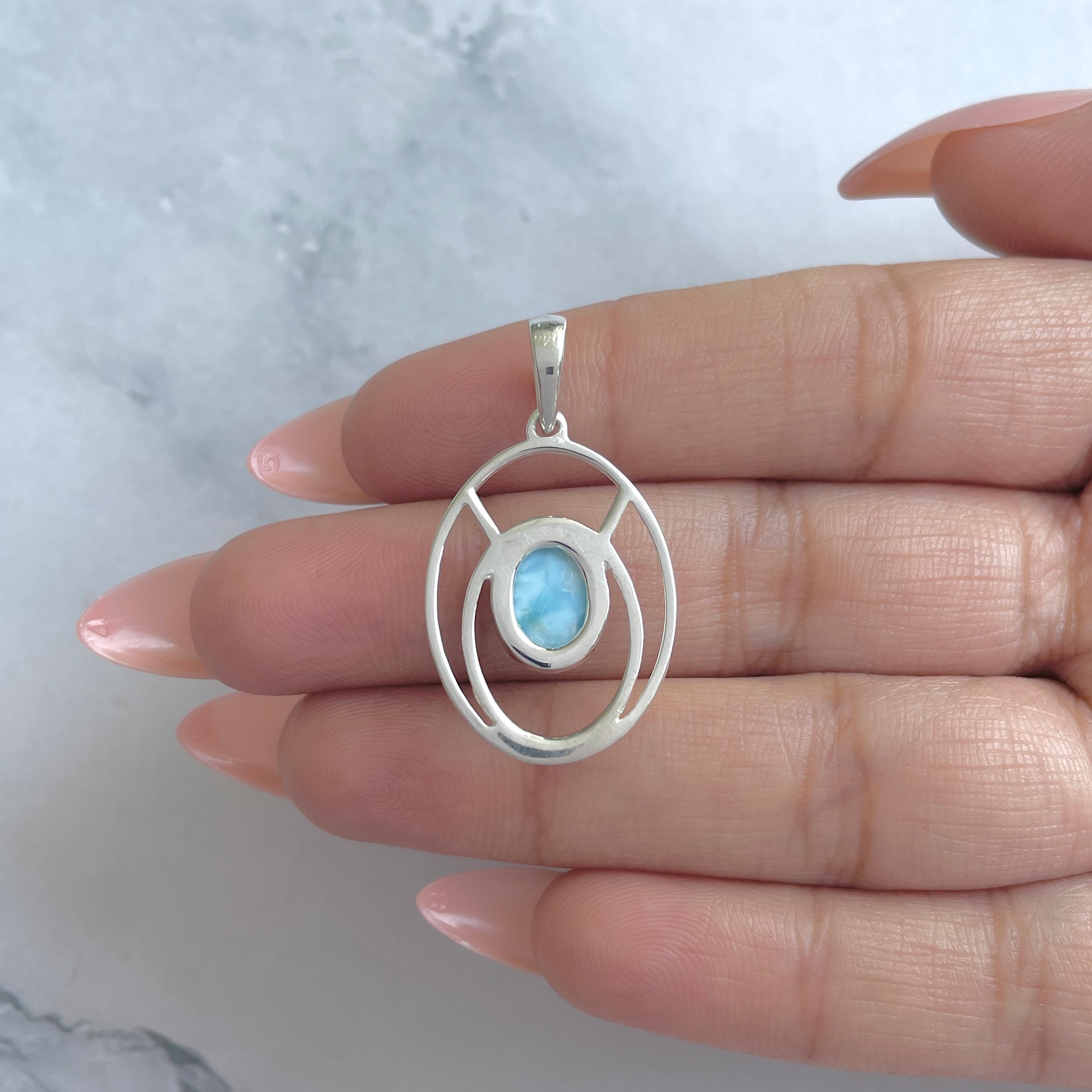 Larimar Pendant-(LAR-RDEP-114.)