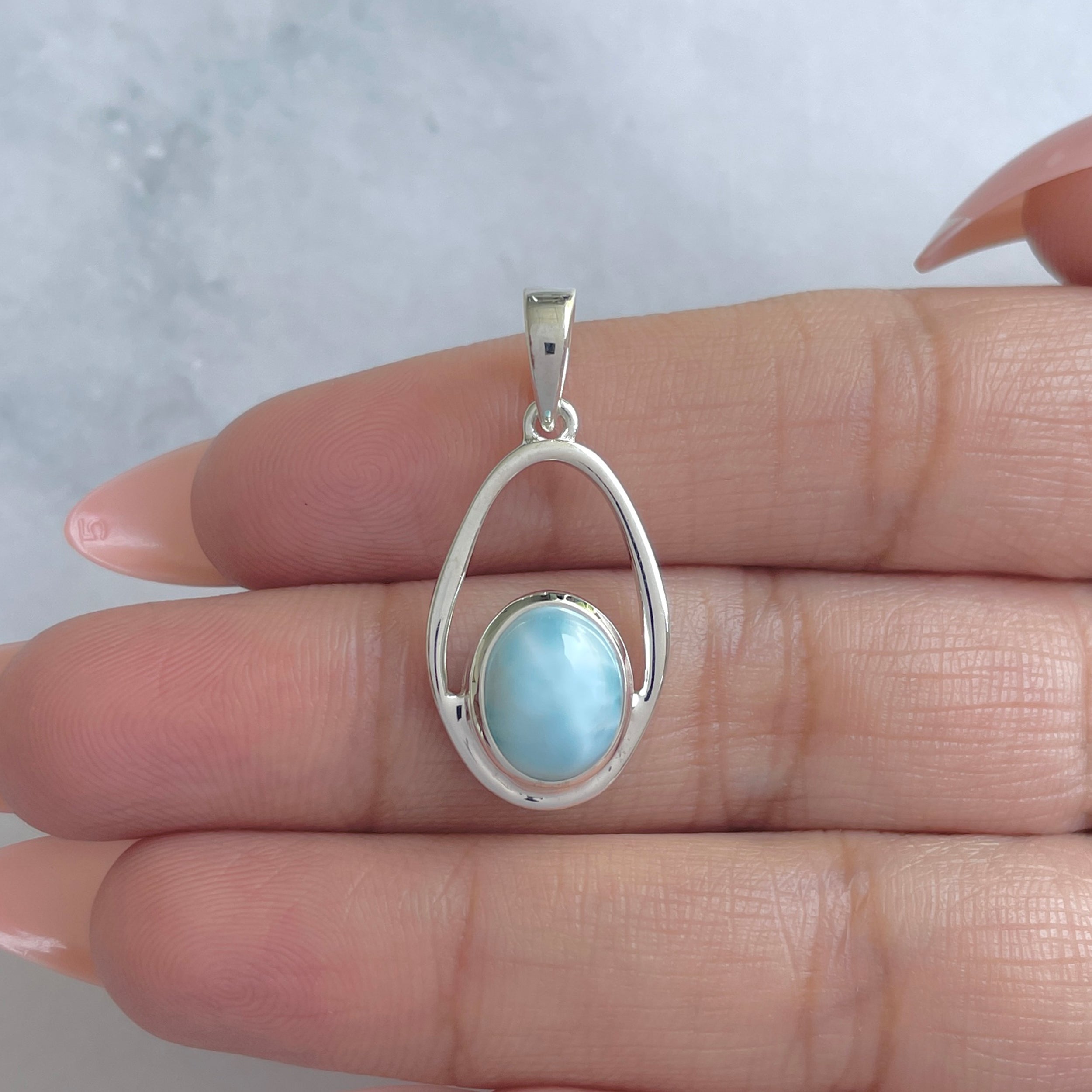 Larimar Pendant-(LAR-RDEP-116.)