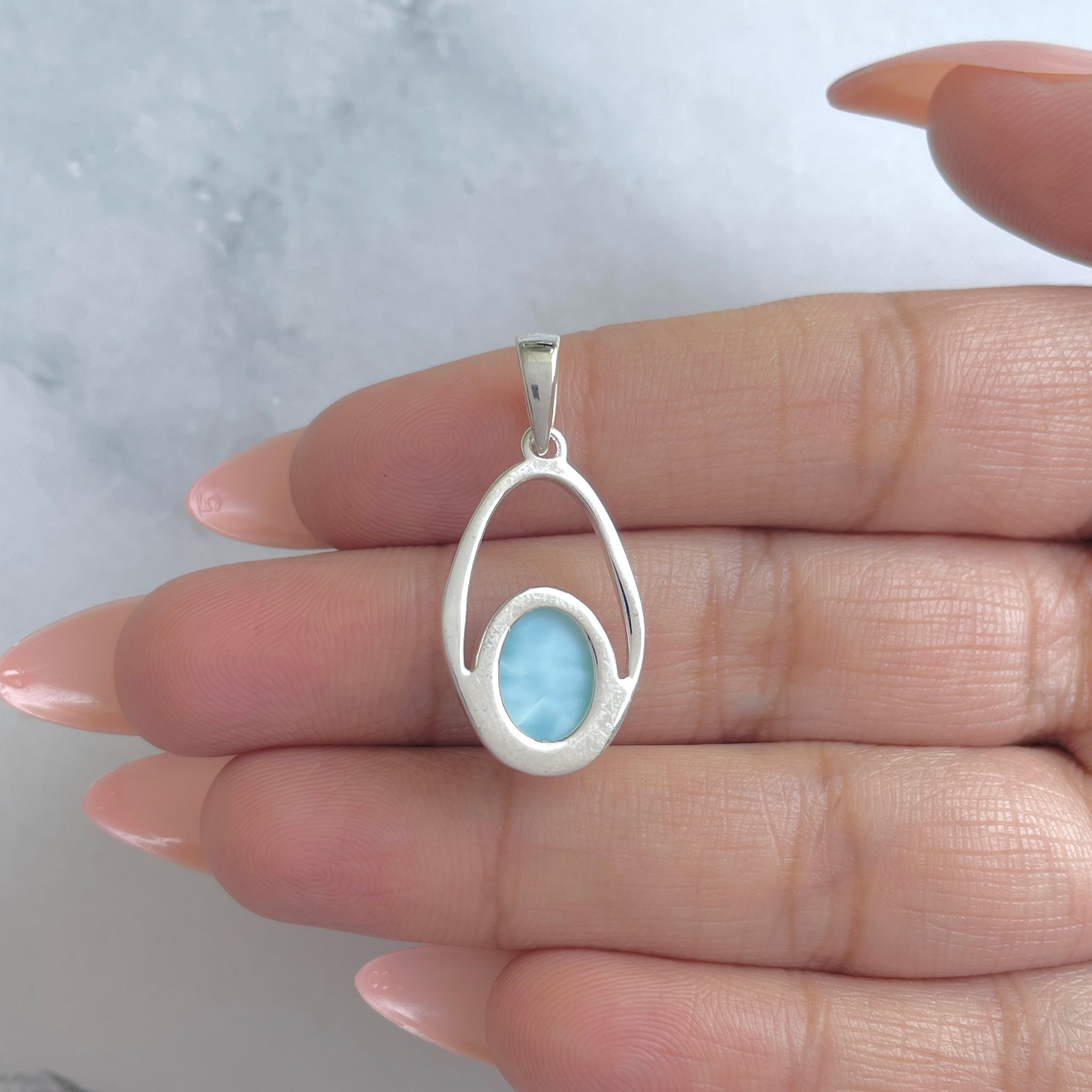 Larimar Pendant-(LAR-RDEP-116.)