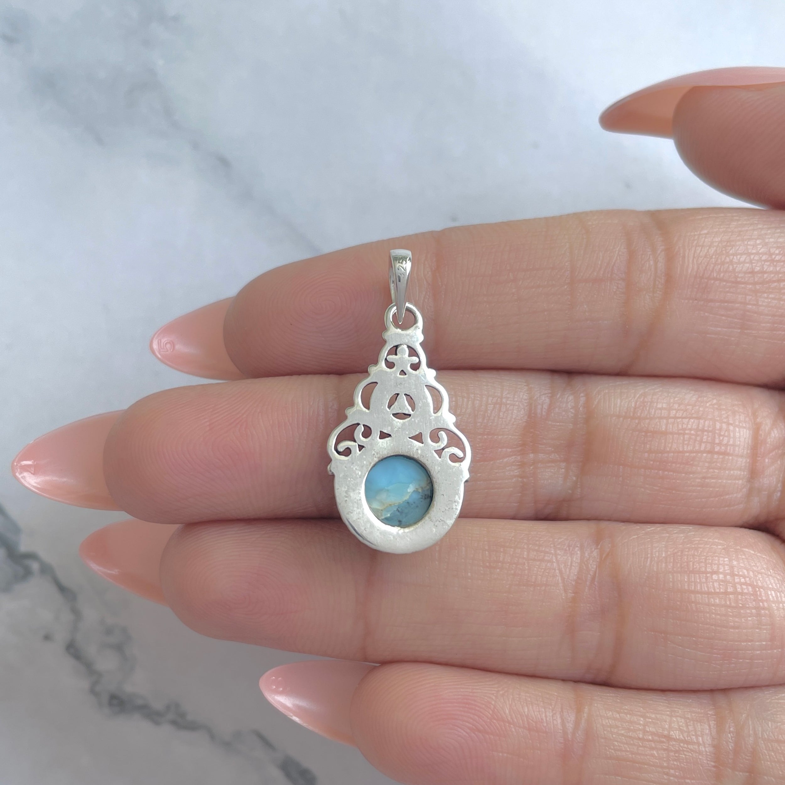 Larimar Pendant-(LAR-RDEP-209.)