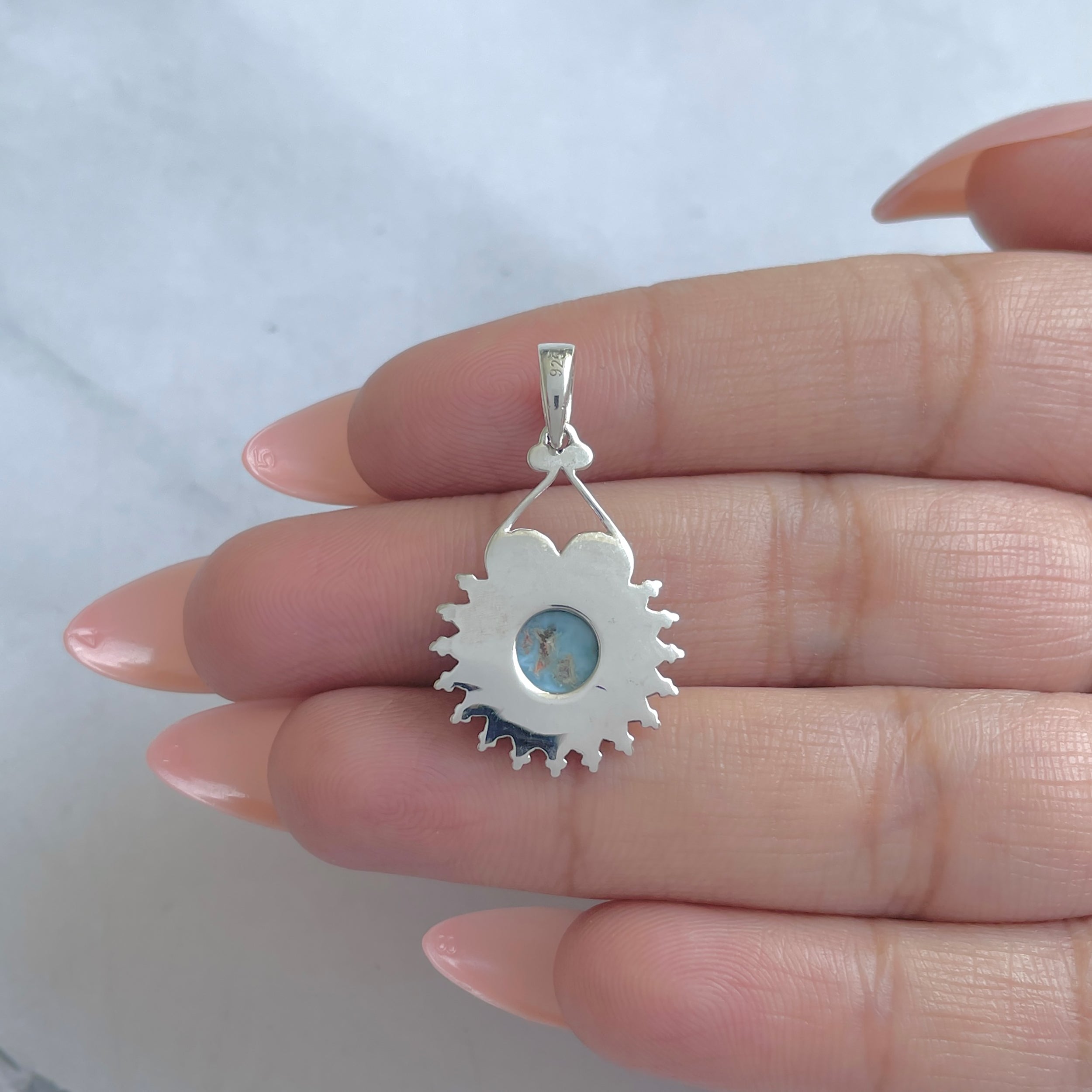 Larimar Pendant-(LAR-RDEP-213.)