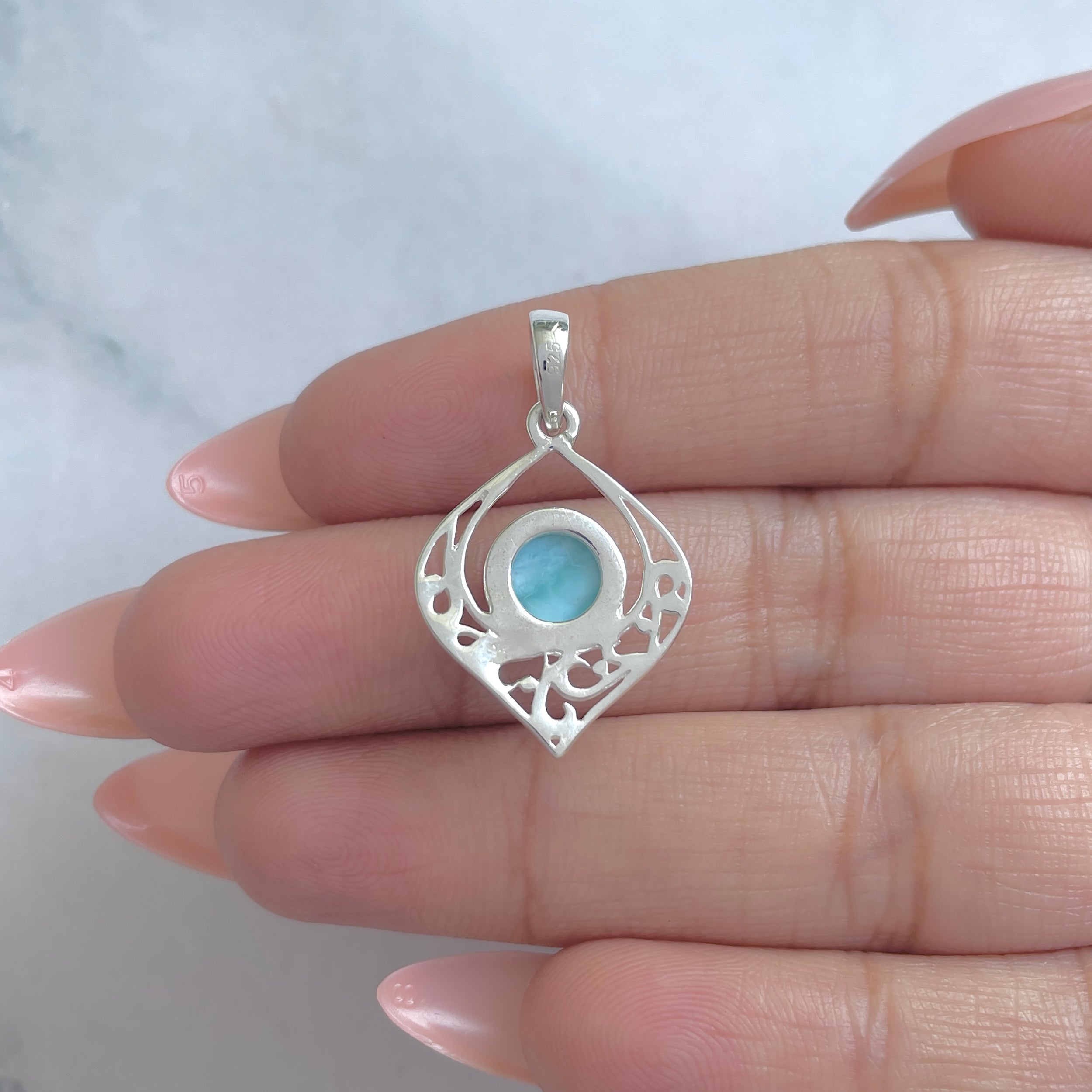 Larimar Pendant-(LAR-RDEP-228.)