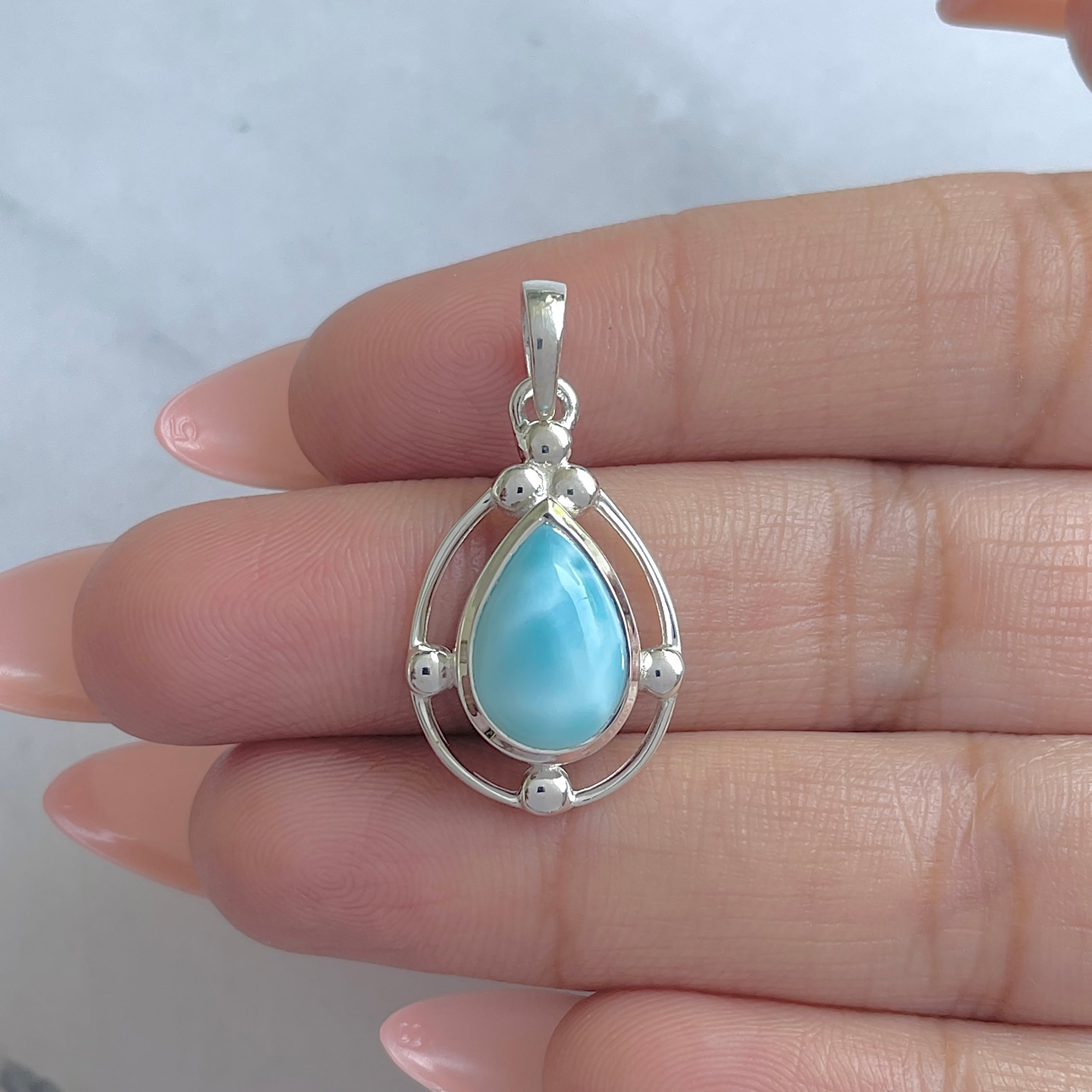 Larimar Pendant-(LAR-RDEP-229.)