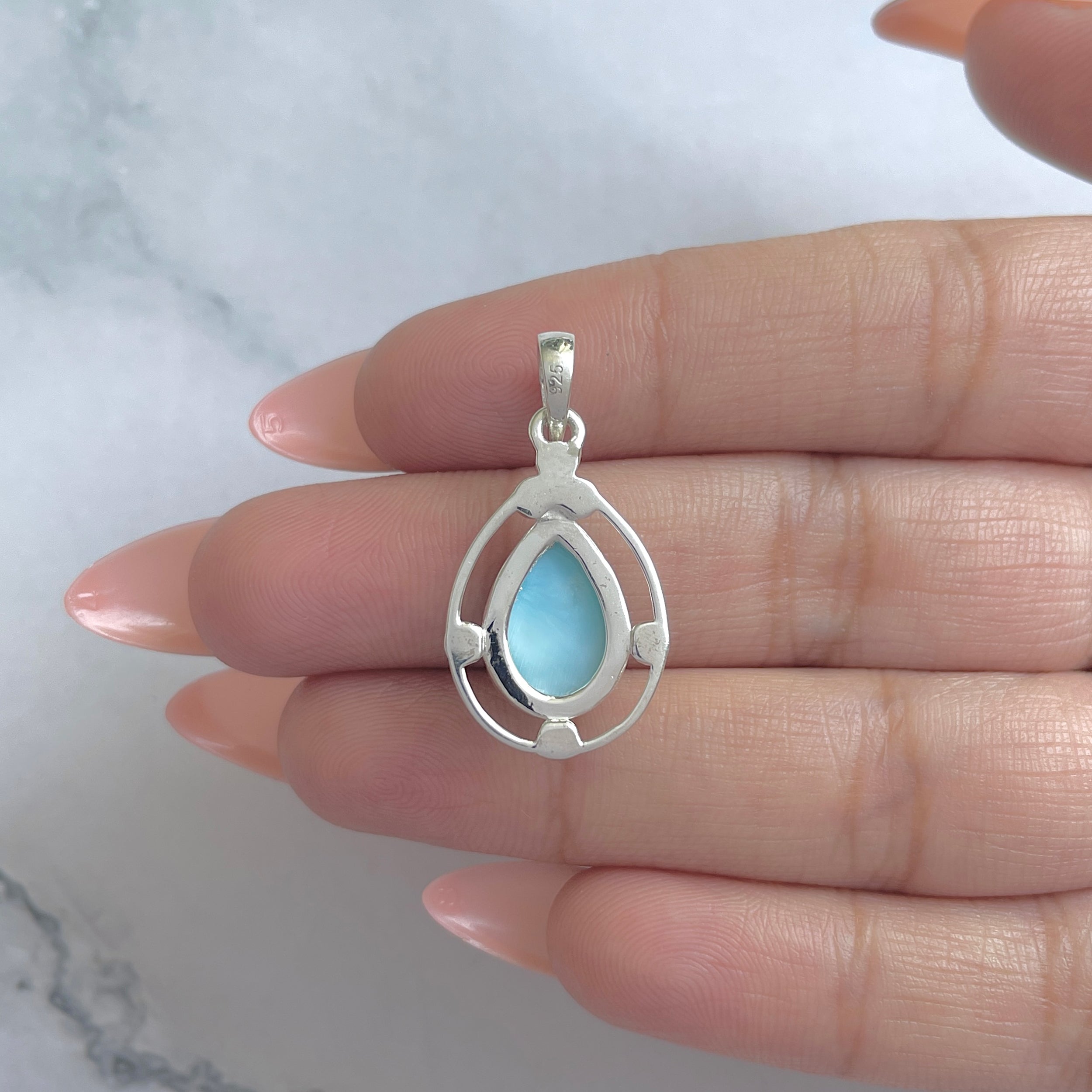 Larimar Pendant-(LAR-RDEP-229.)