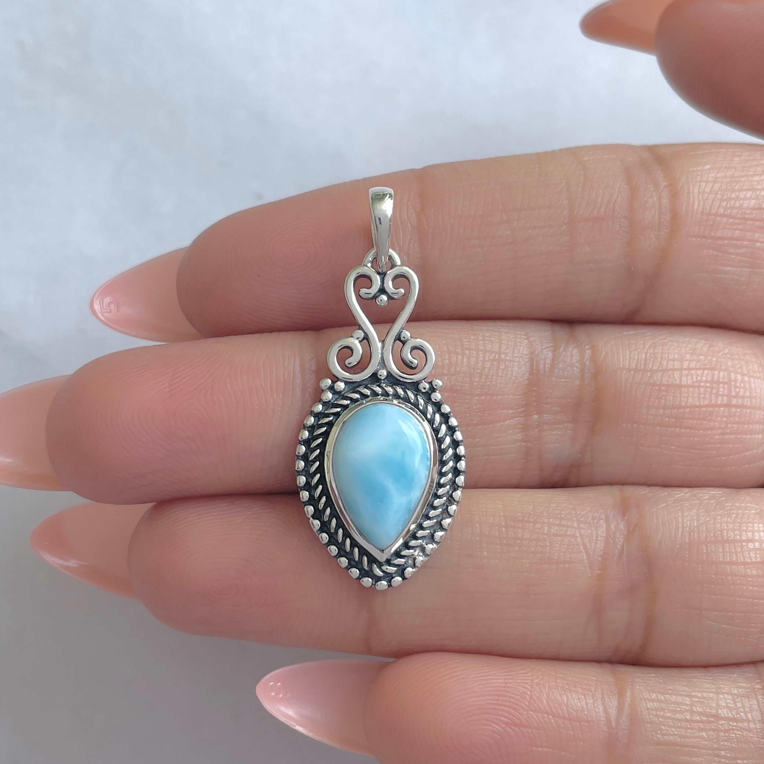 Larimar Pendant-(LAR-RDEP-81.)