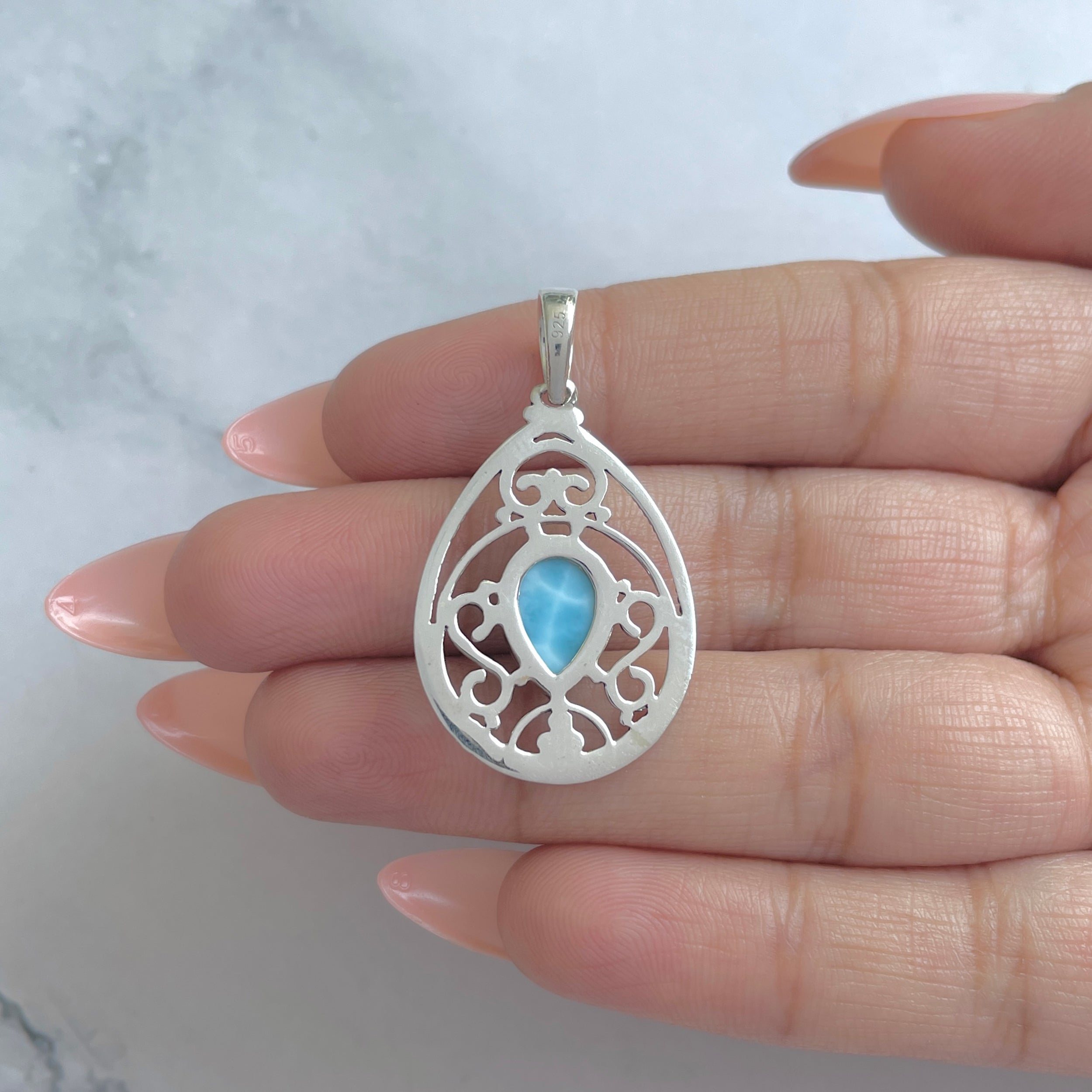 Larimar Pendant (LAR-RDEP-87.)