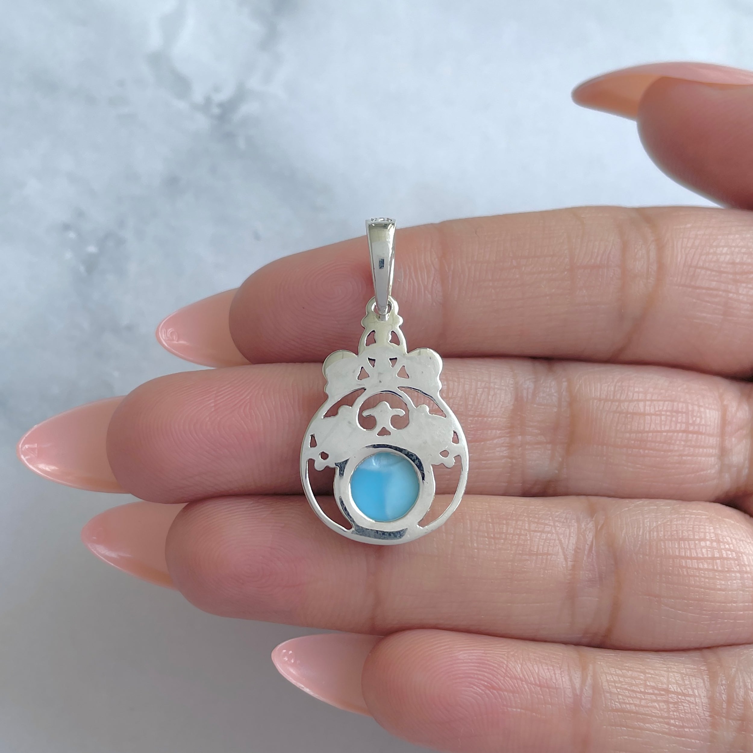 Larimar Pendant-(LAR-RDEP-89.)