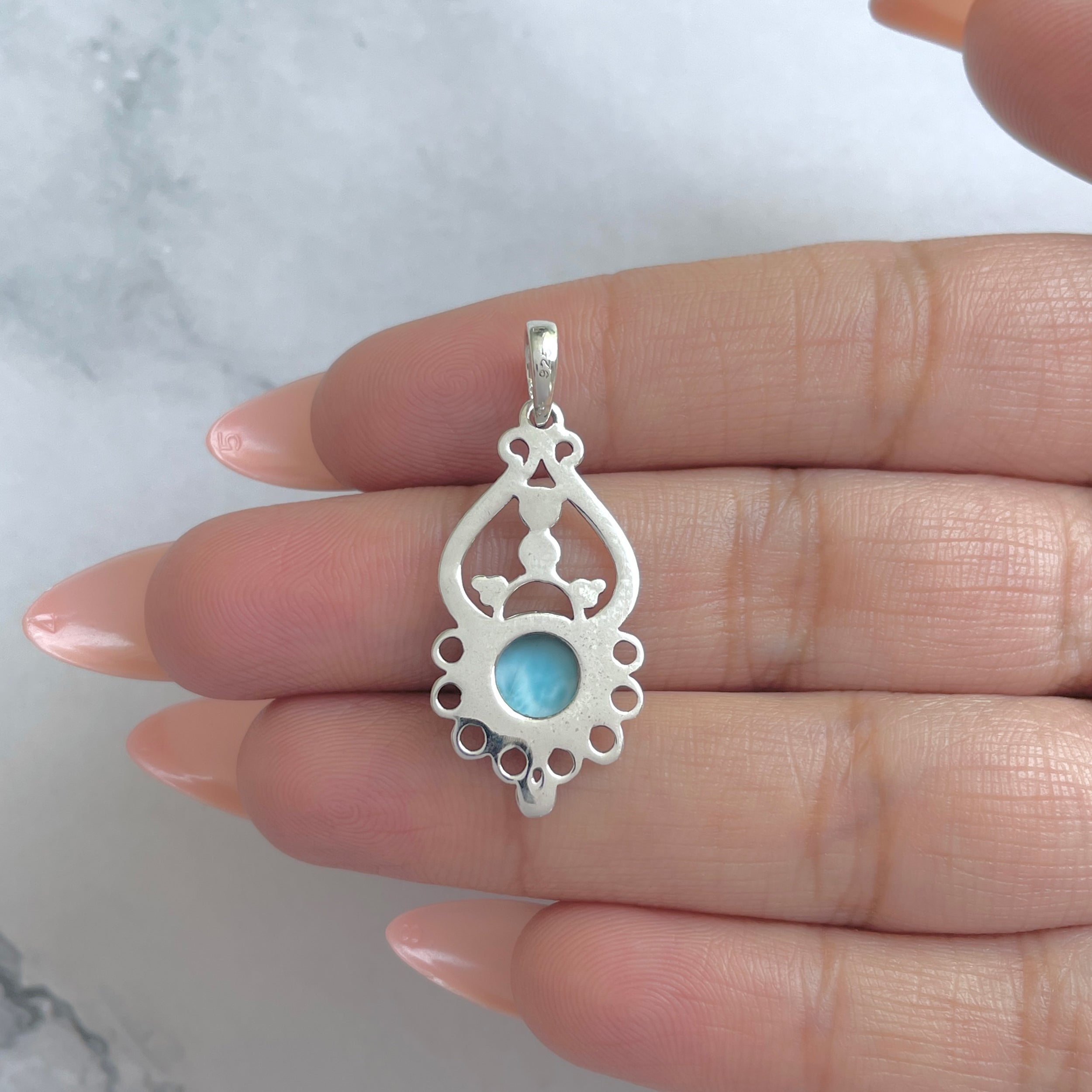 Larimar Pendant-(LAR-RDEP-90.)