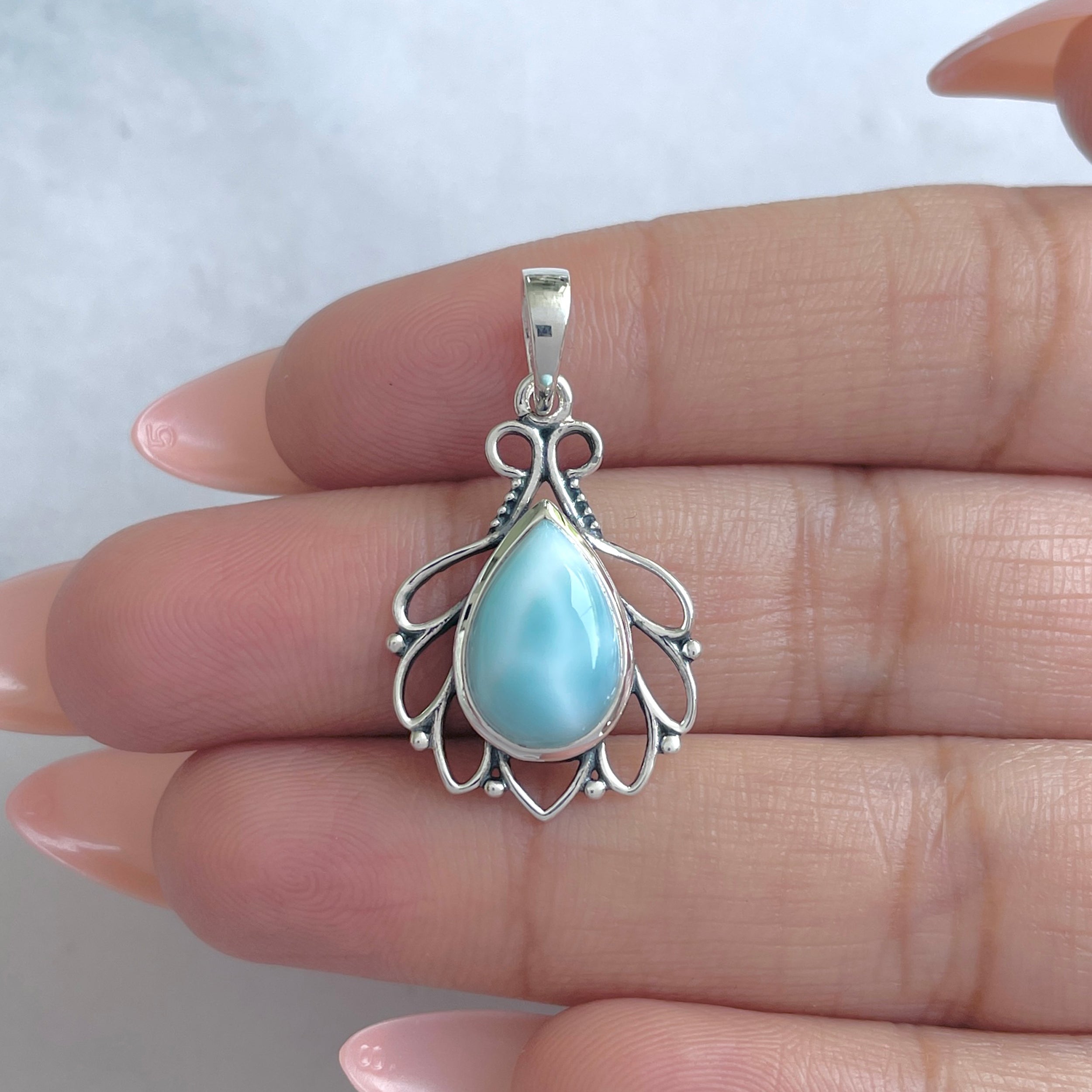 Larimar Pendant-(LAR-RDEP-92.)