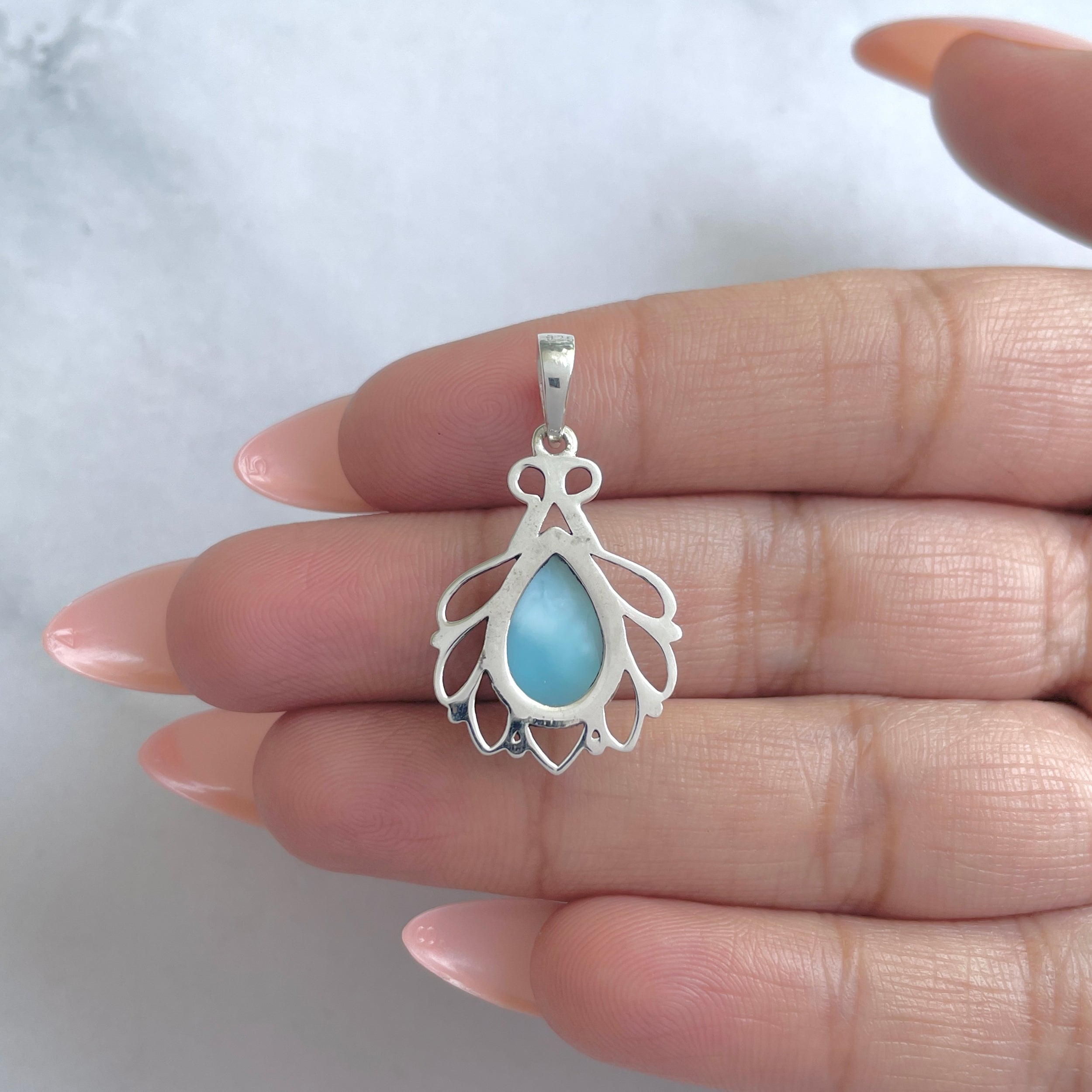 Larimar Pendant-(LAR-RDEP-92.)
