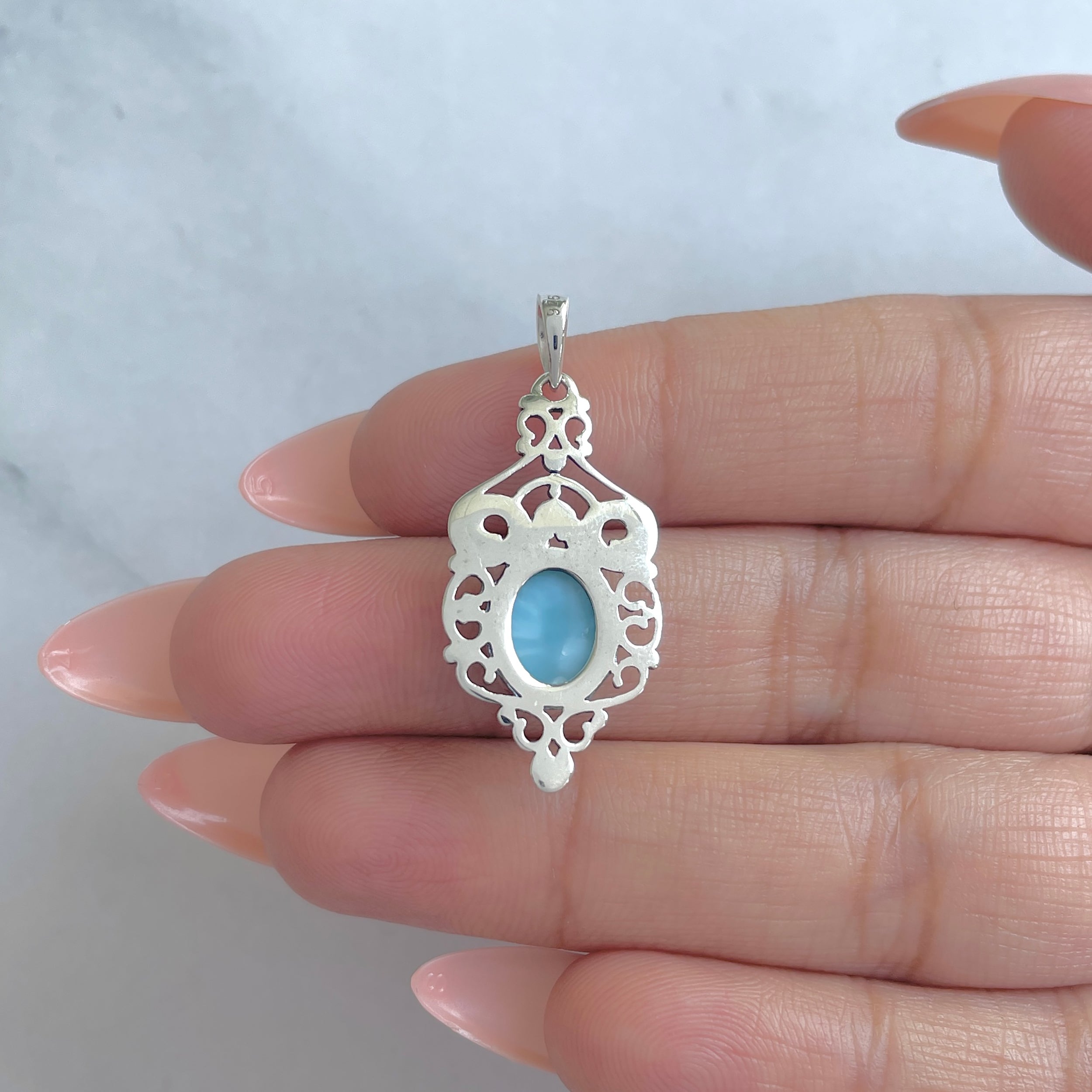 Larimar Pendant-(LAR-RDEP-93.)
