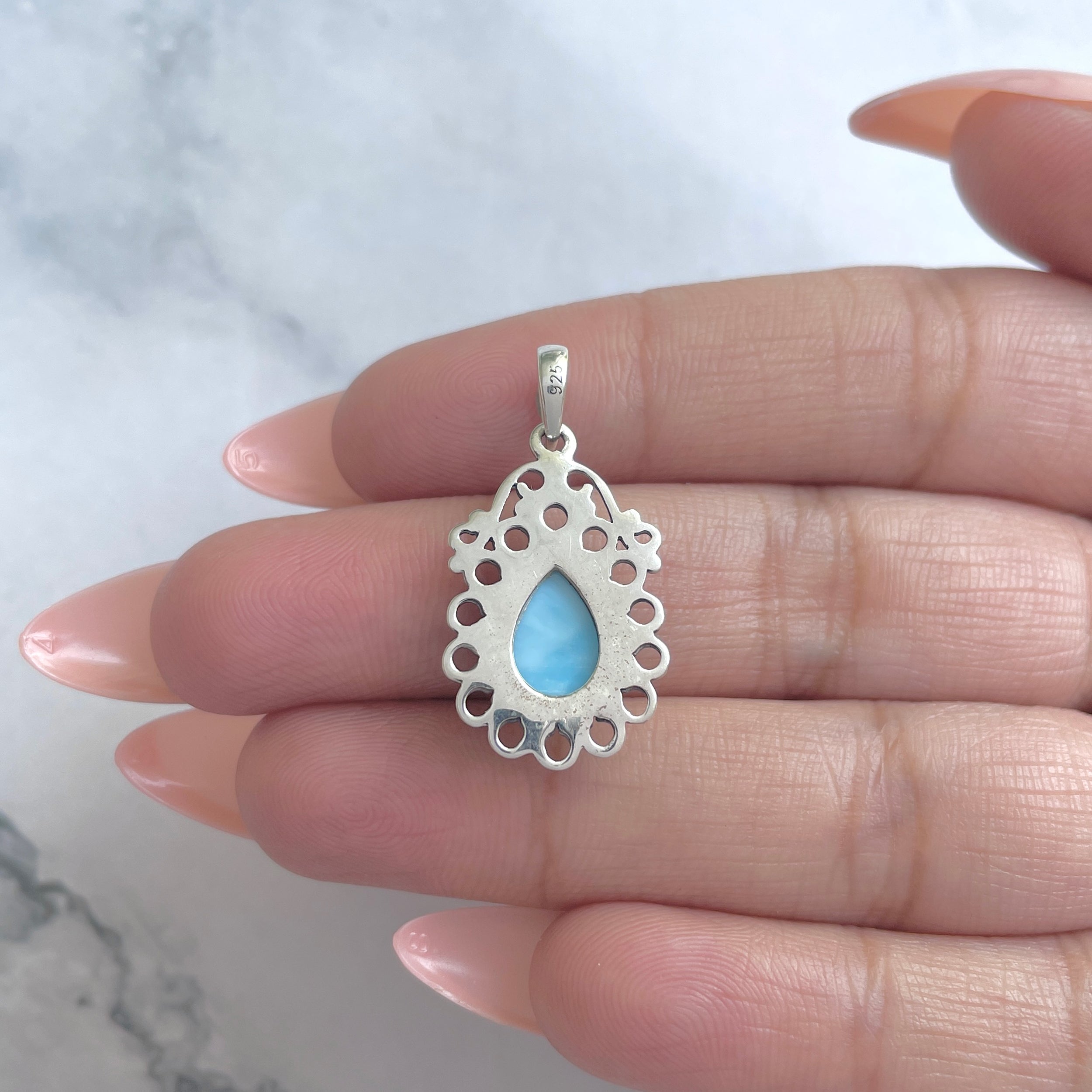 Larimar Pendant-(LAR-RDEP-94.)