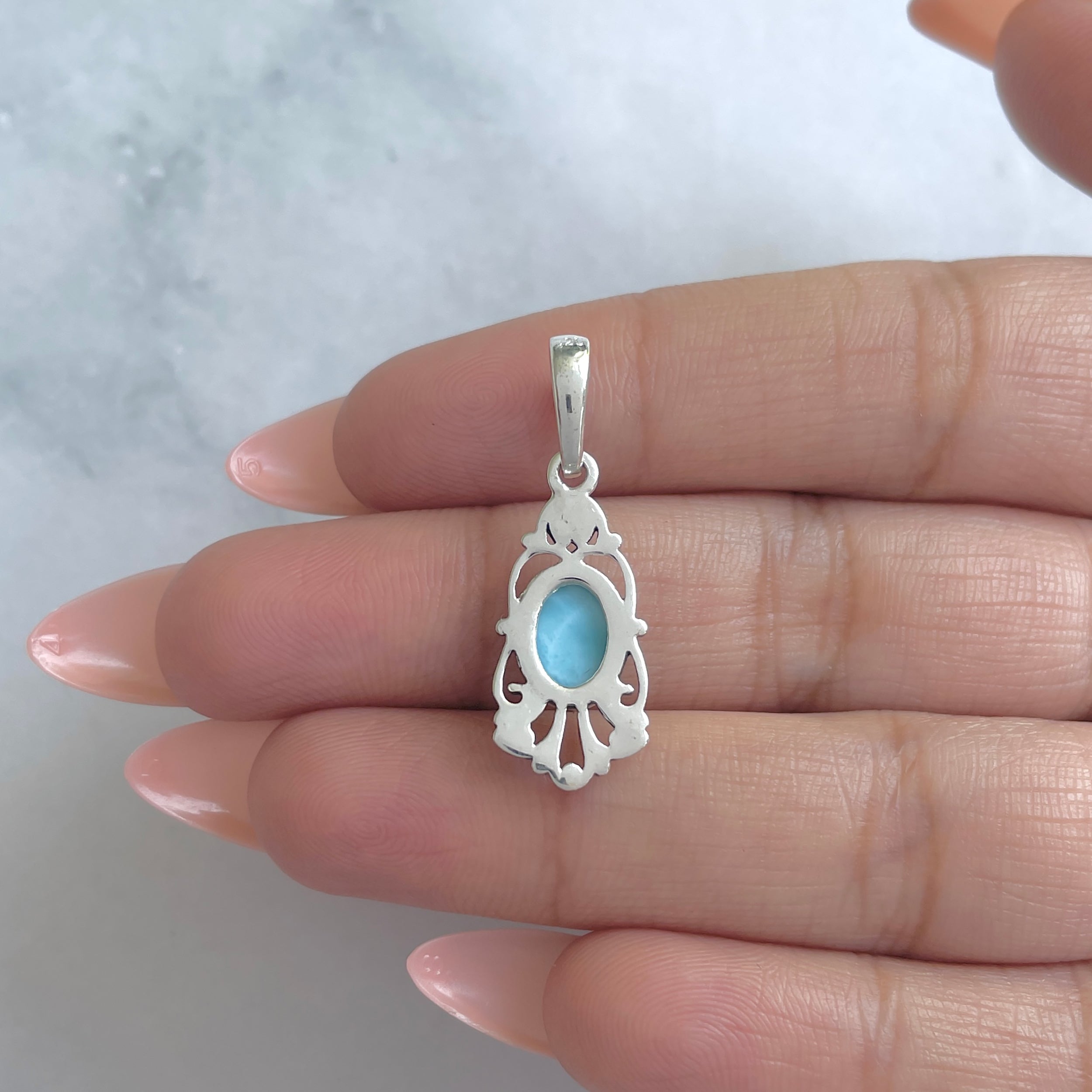 Larimar Pendant-(LAR-RDEP-95.)