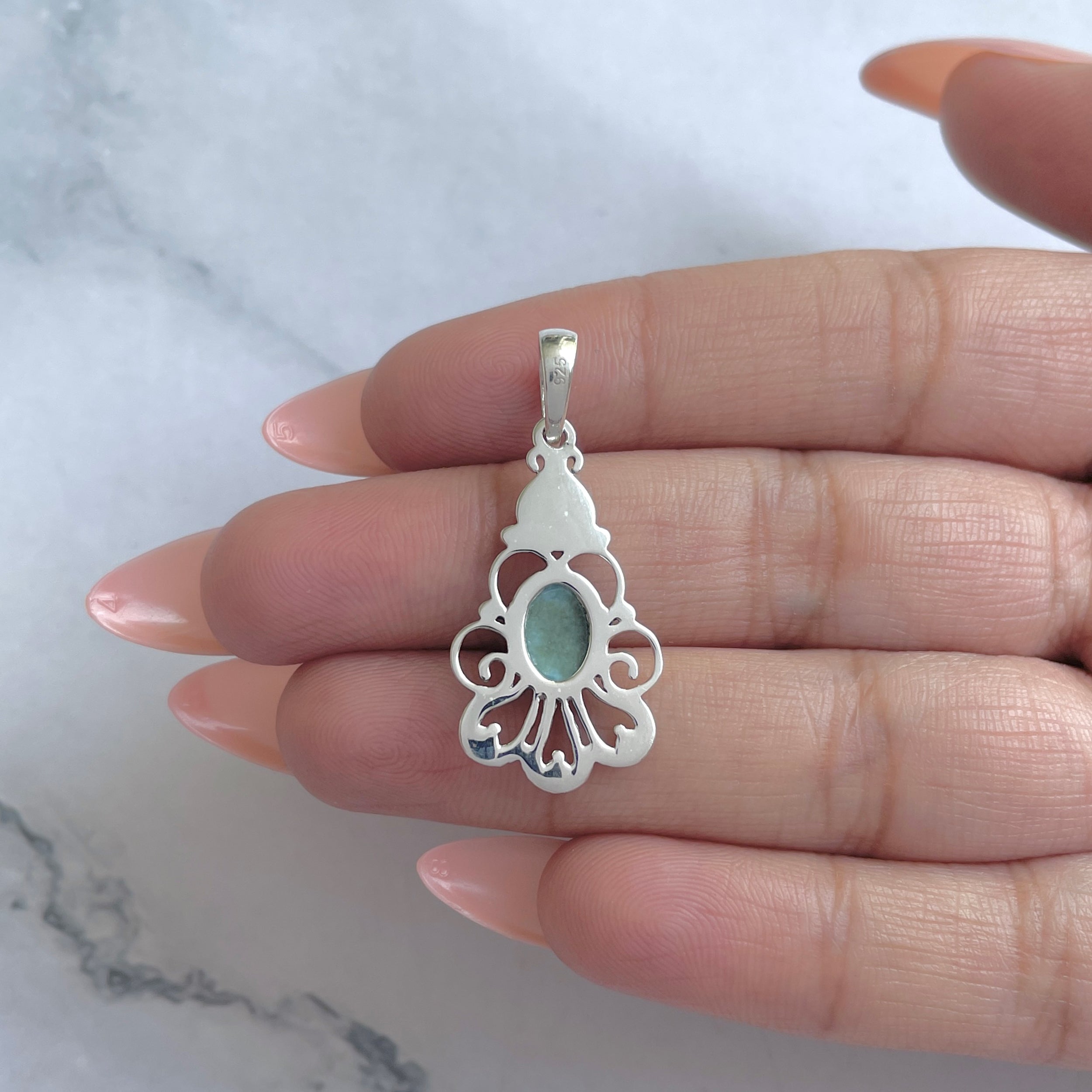 Larimar Pendant-(LAR-RDEP-96.)