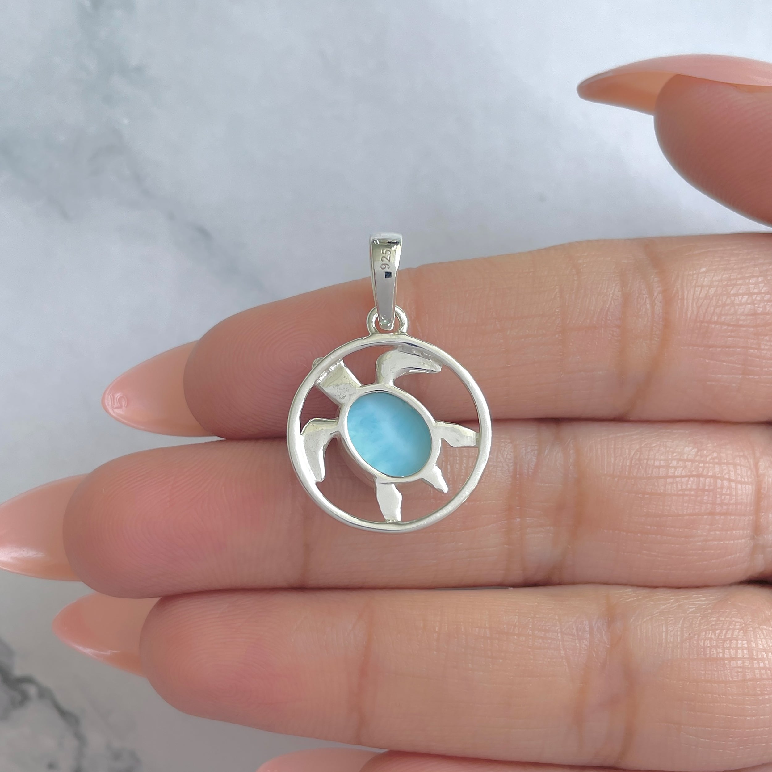 Larimar Pendant-(LAR-RDP-238.)