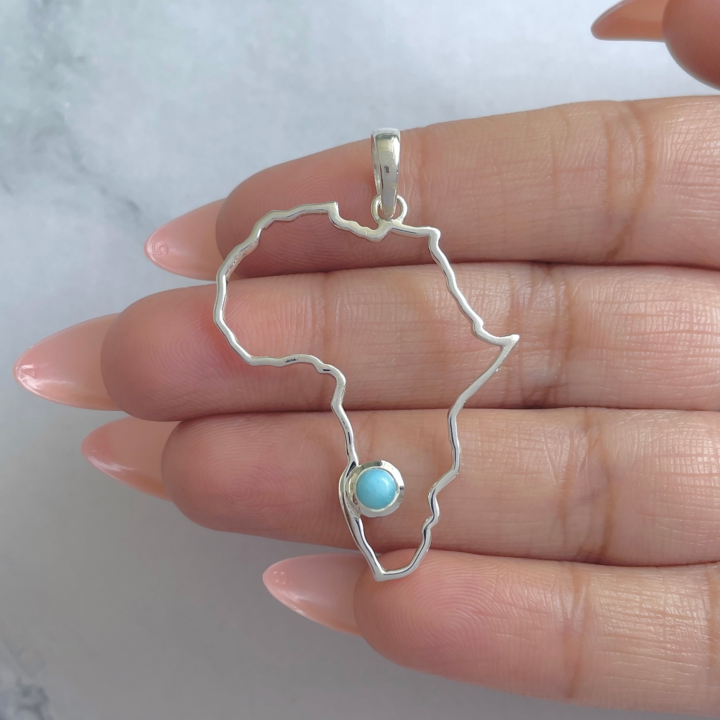 Larimar Pendant-(LAR-RDP-239.)