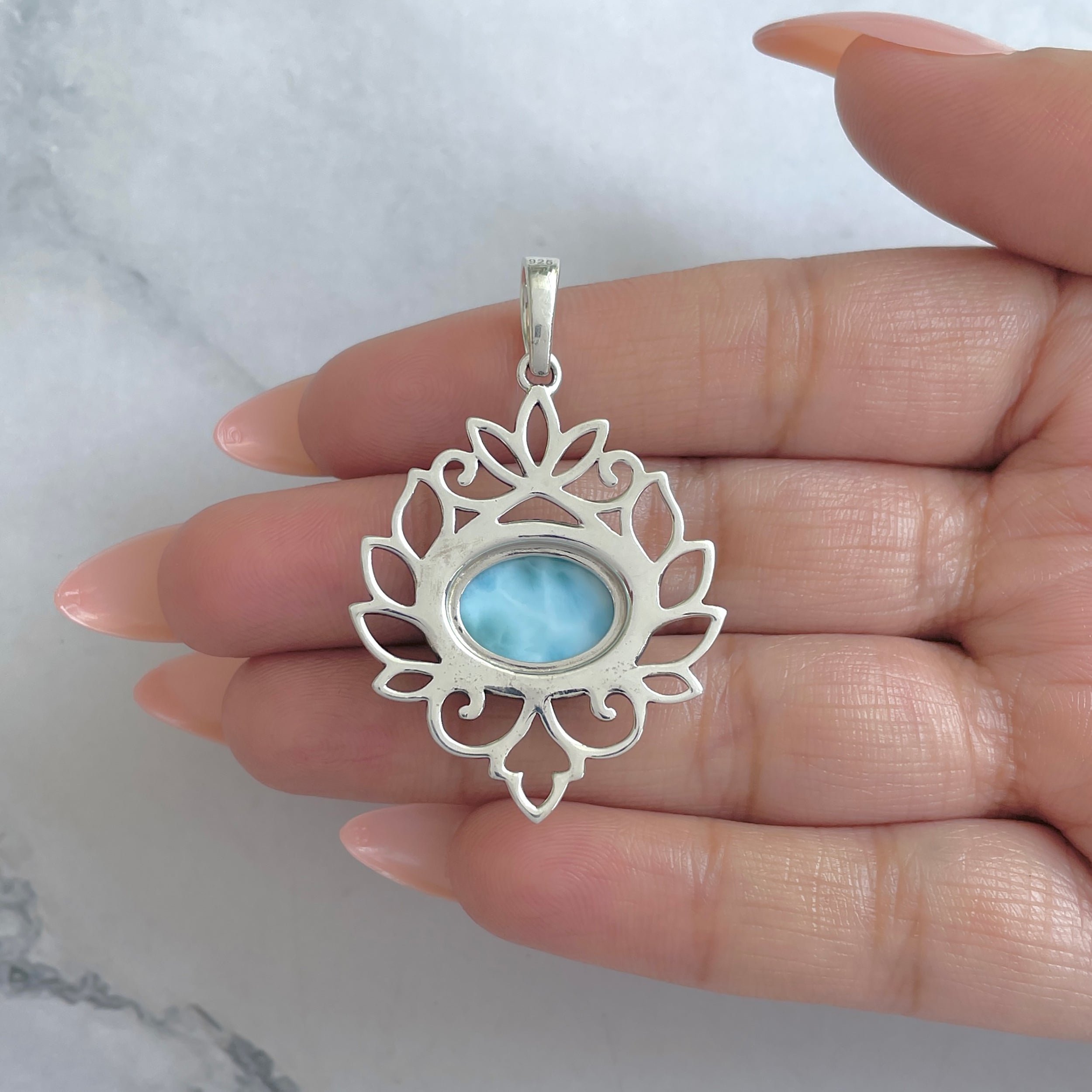 Larimar Pendant-(LAR-RDP-258.)